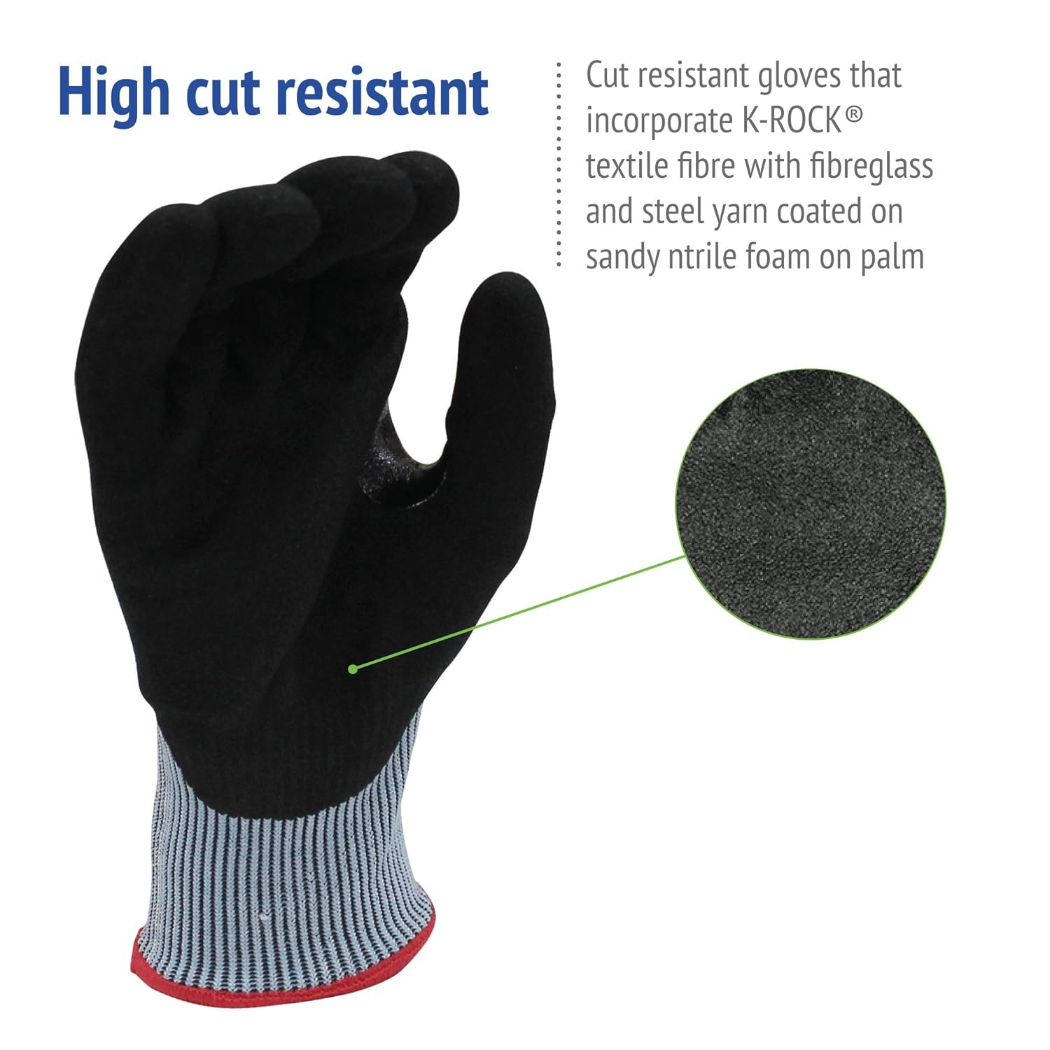 Juba High Cut Resistance Safety Work Gloves with KROCK® Textile Fibre