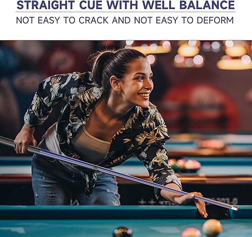 Miniatura 10 de GSE - Tacos de billar compuesto de fibra de vidrio de 58 pulgadas, 2 piezas (varios colores disponibles, peso de 18 onzas, 19 onzas, 20 onzas, 21