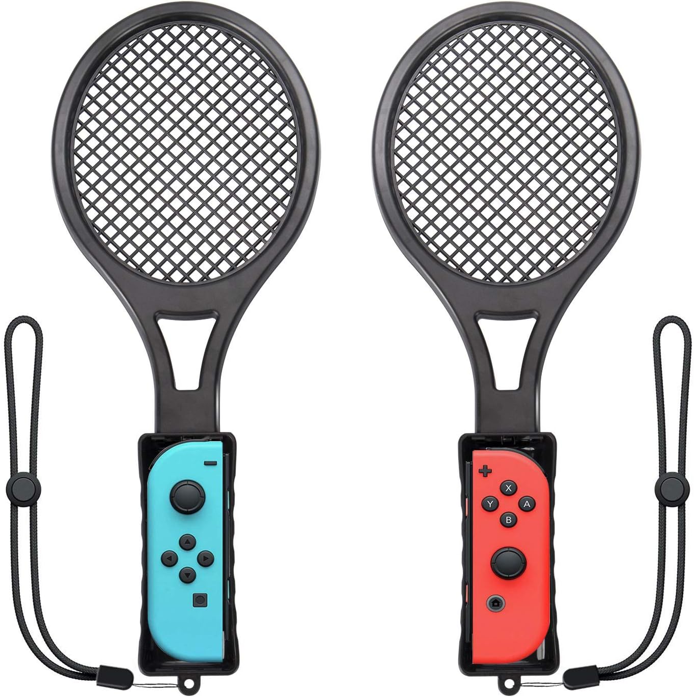 Switch Tennis Racket for Mario Tennis Aces, Twin Pack Nintendo Switch Joy-Con Controller for Tennis World Tour Game Accessories, Realistic Experience as Gifts for Kids and Adults