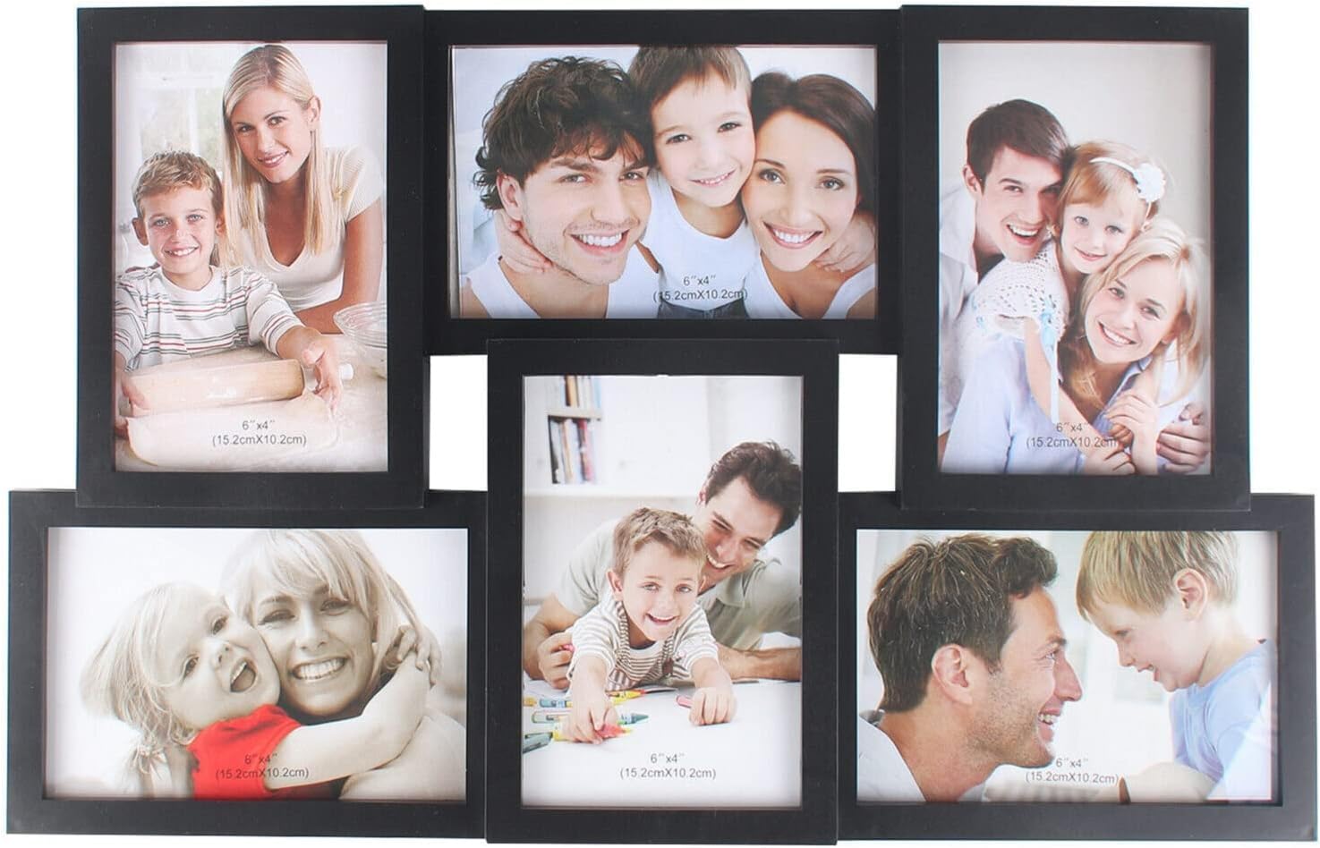 M.J COMFY-LIFE multi frame Picture Frames Collage for 6 Photos (Black)