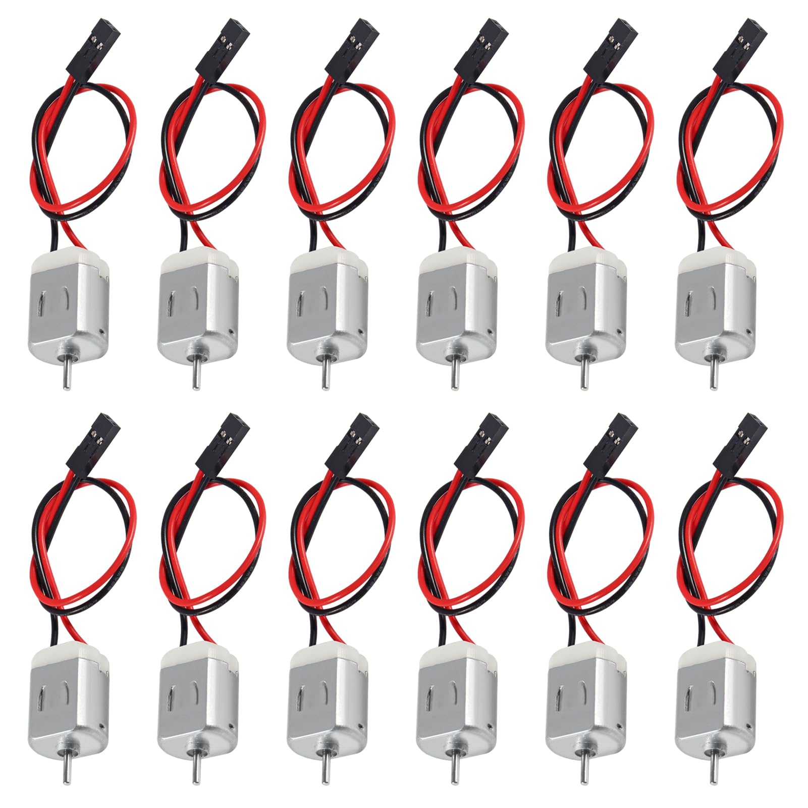 DWEII 12 Pack 1.5V-6V Type 130 Miniature DC Motors for Arduino Hobby Projects DIY