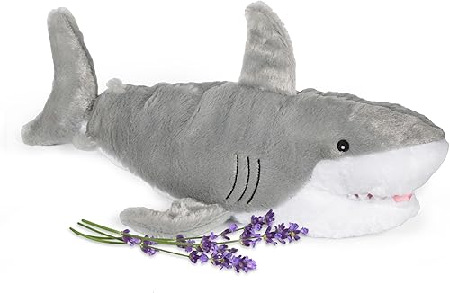 1i4 Group Samuel Shark - Animal de peluche con peso y apto para microondas – Peluche térmico para calidez – Juguete lindo, suave y acogedor para