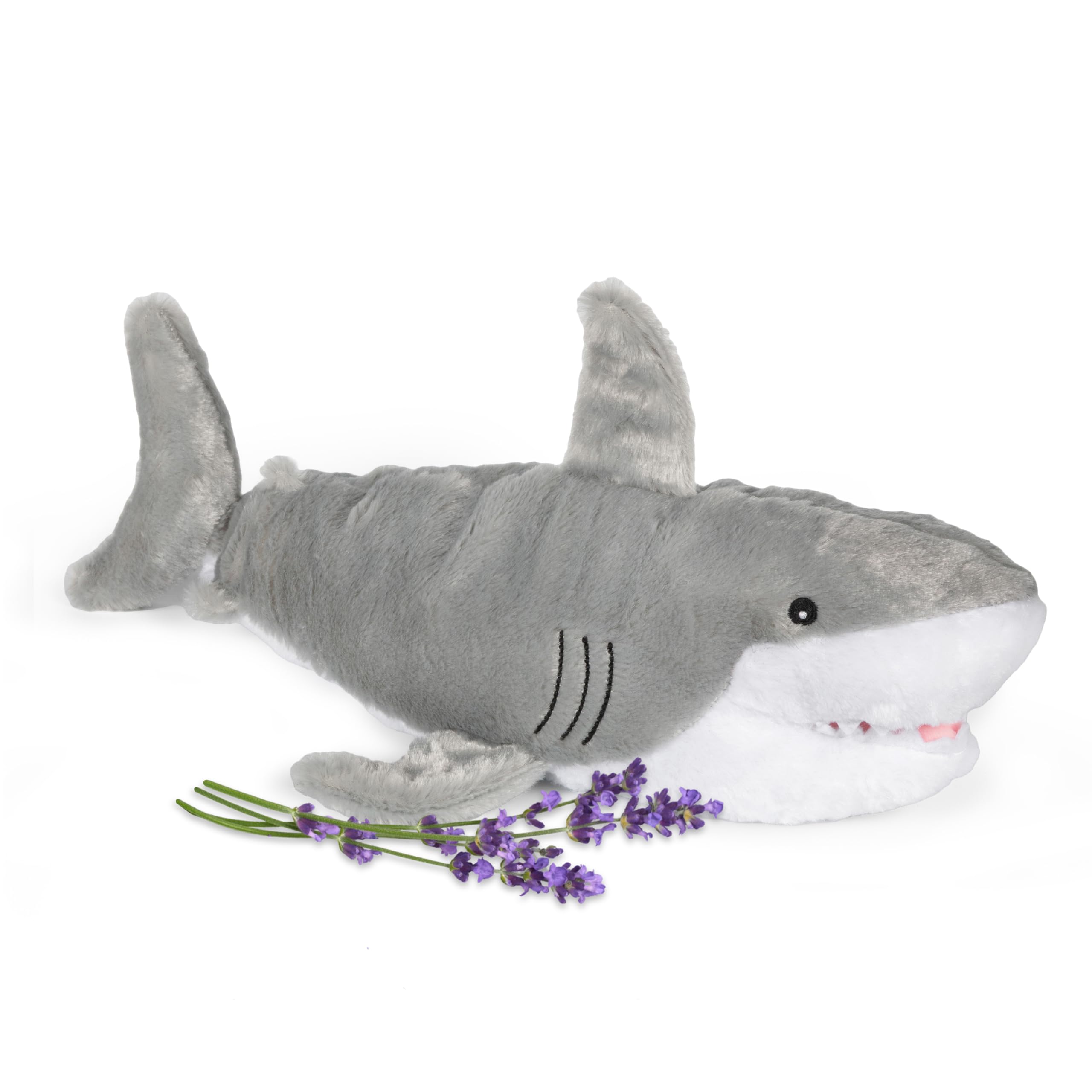 1i4 Group Warm Pals - Samuel Shark - 1.5lbs - Cozy Microwavable Lavender Scented Plush Toys - Heated Stuffed Animal - Heatable Coolable Bedtime Comfort Plushie