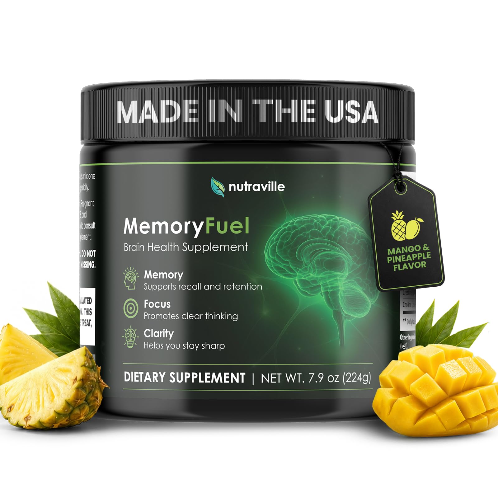 Nutraville Creatina em Pó com Creatina Monohidratada Micronizada 5.000 mg, 224 g
