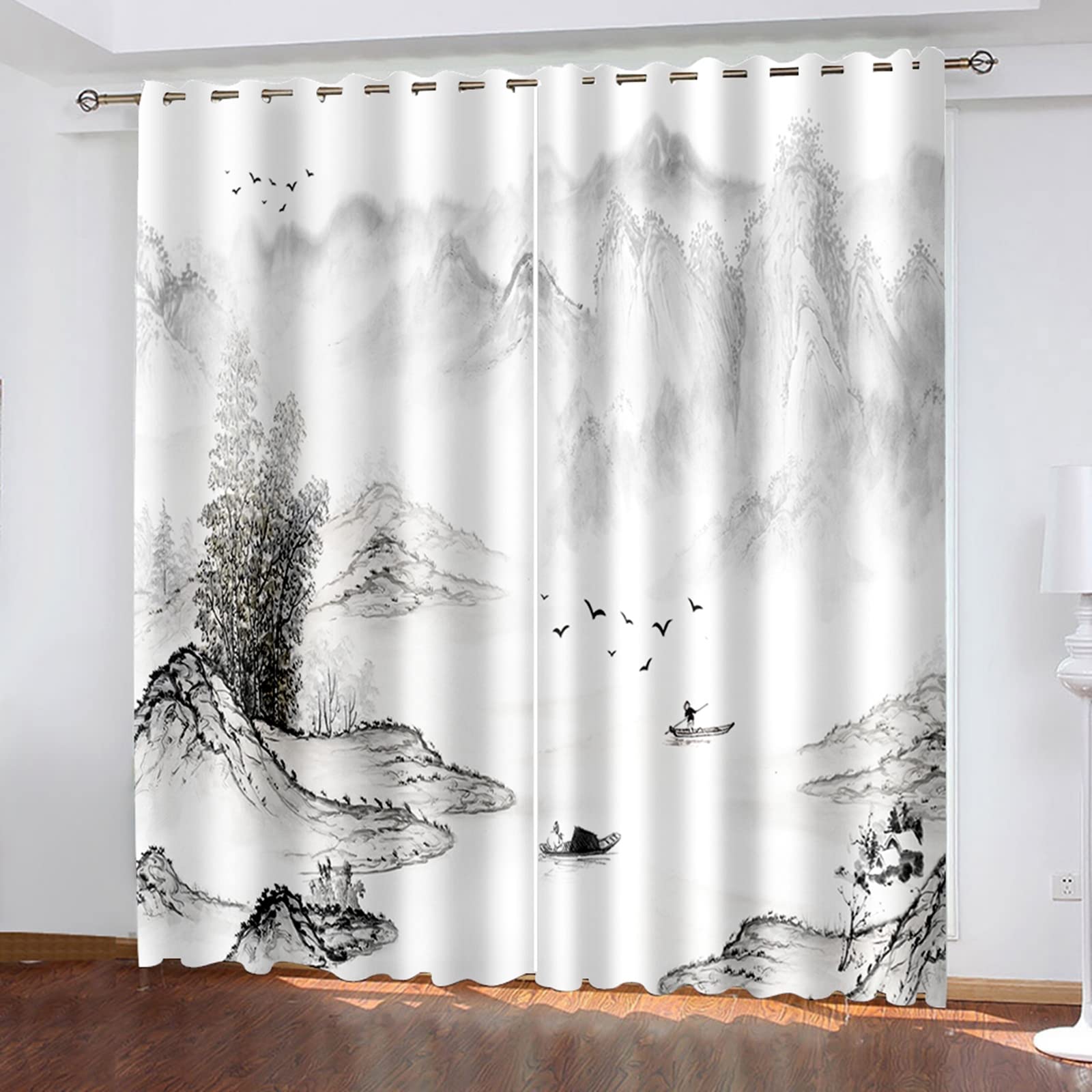 AMDXDBlackout Curtains Le Noir 274 x 214 cm Polyester