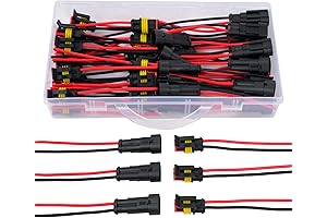 Affordable 20-Kit Electrical Connector Solution - 20 Kits 2 Pin Waterproof Connector