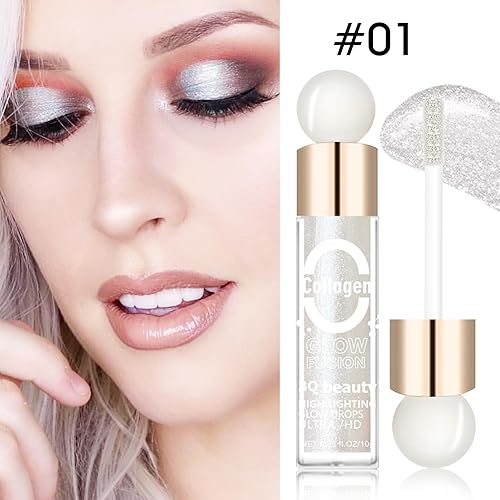 Miniatura 3 de Sombra de ojos líquida con purpurina, maquillaje de sombra de ojos con purpurina metálica brillante, alta pigmentación, sombra de ojos líquida