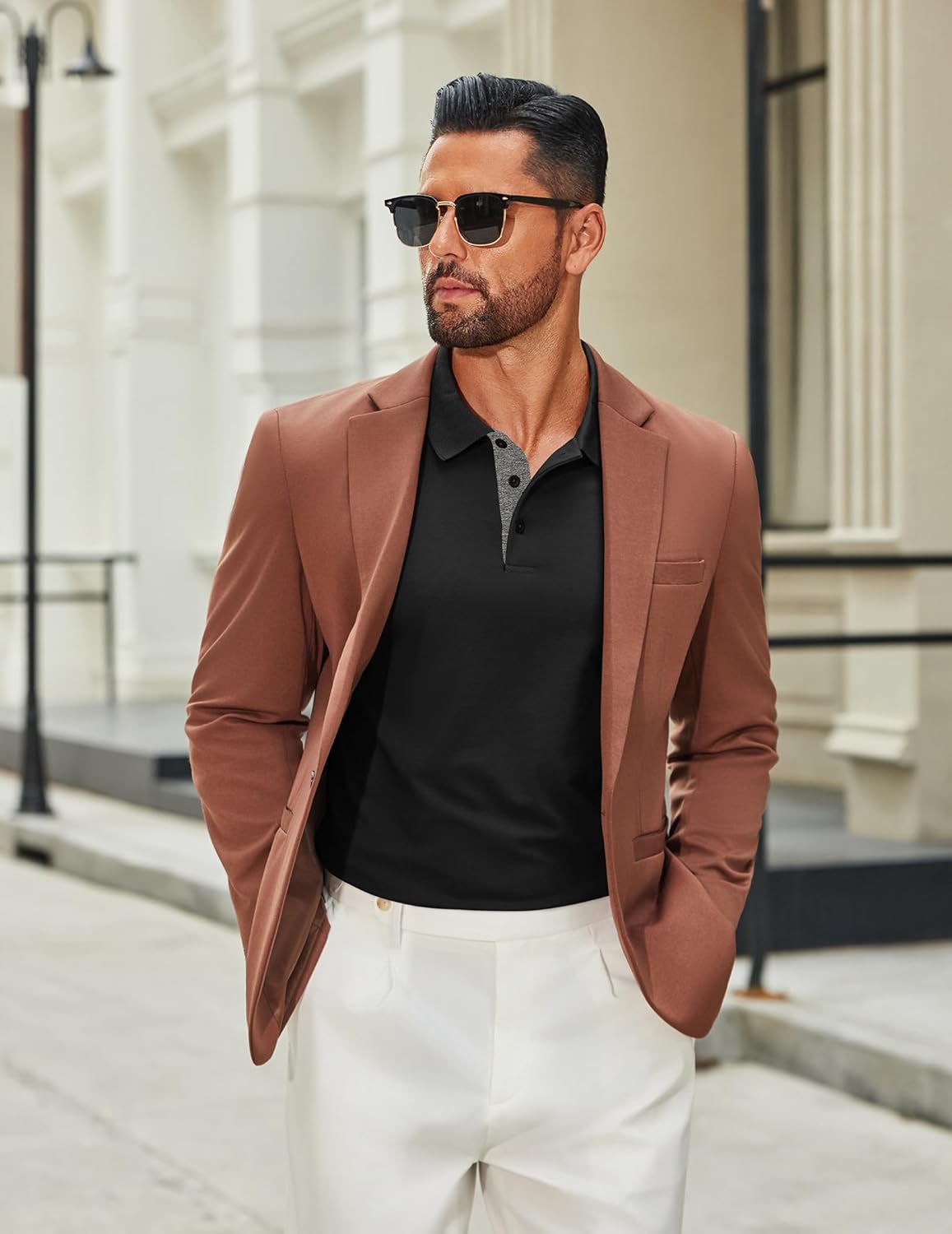 COOFANDY Mens Long Sleeve Polo Shirts Cotton Collared Shirts Casual Business Polo Classic Golf T Shirts - Image 4