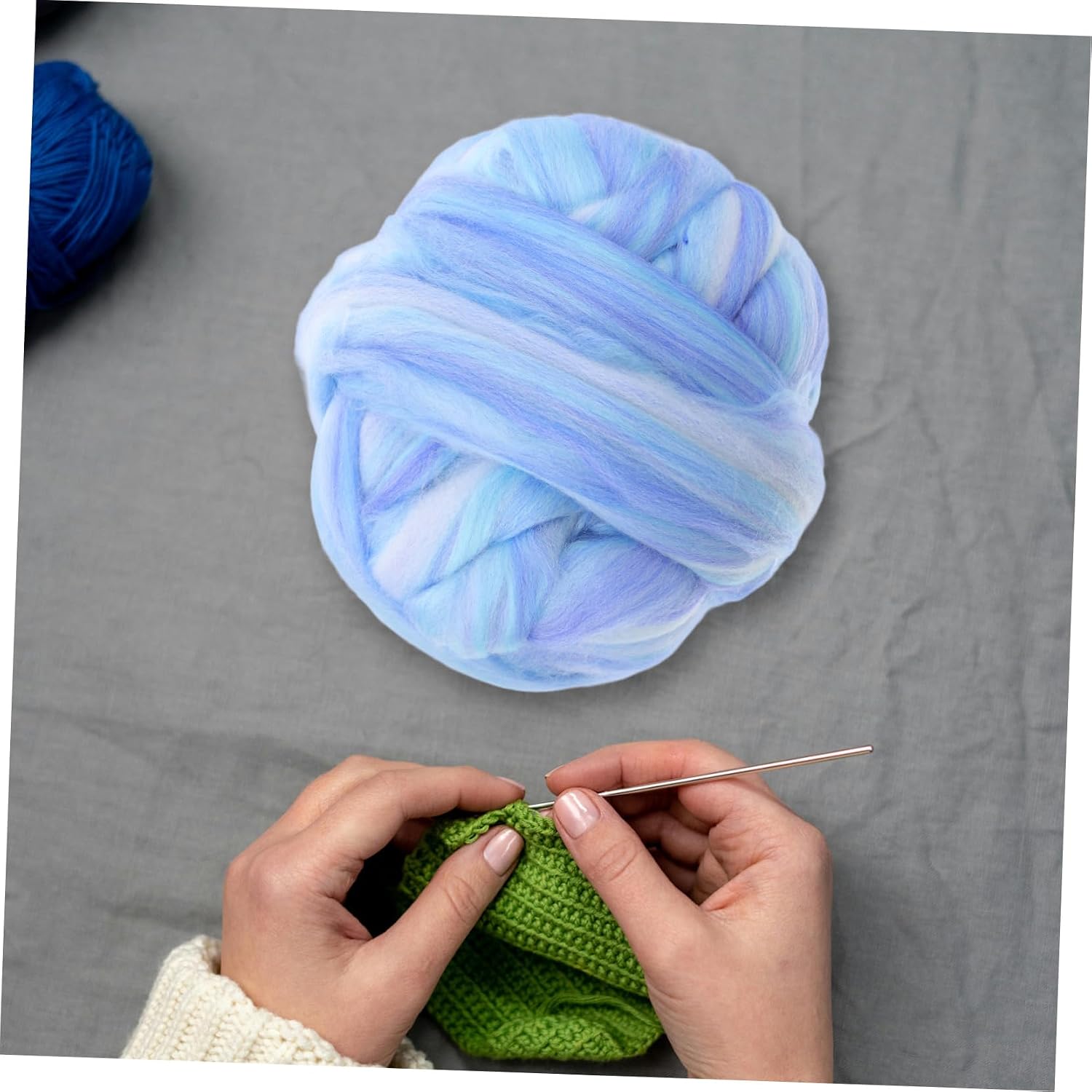 Faux Wool Felting Supplies 250g Cotton Roving for Needle Felting