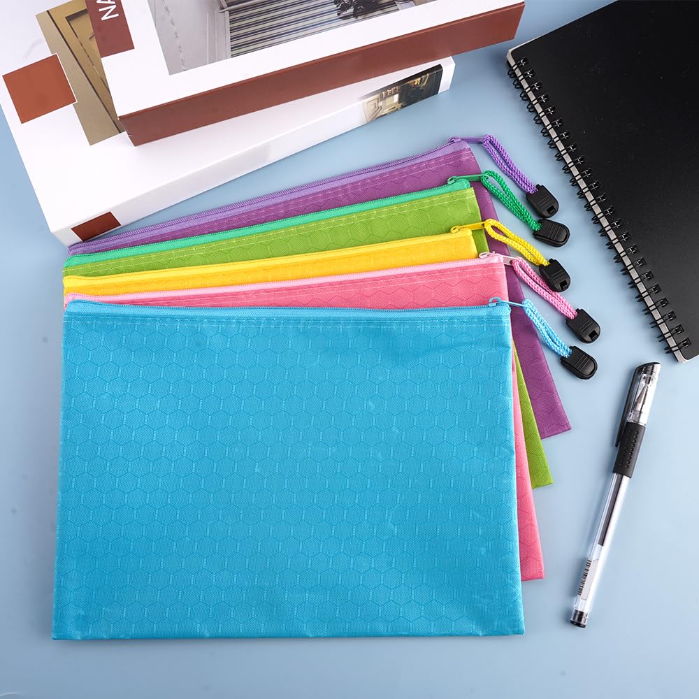 10 Pcs Bolsa Dinero con Cremallera A5 24x18cm-Organiza Billetes y Monedas,Impermeable Bolsas para Guardar Dinero para Viajes, Ahorros o Gastos Diarios Alojamiento para Tarjetas Bancarias y Billetes