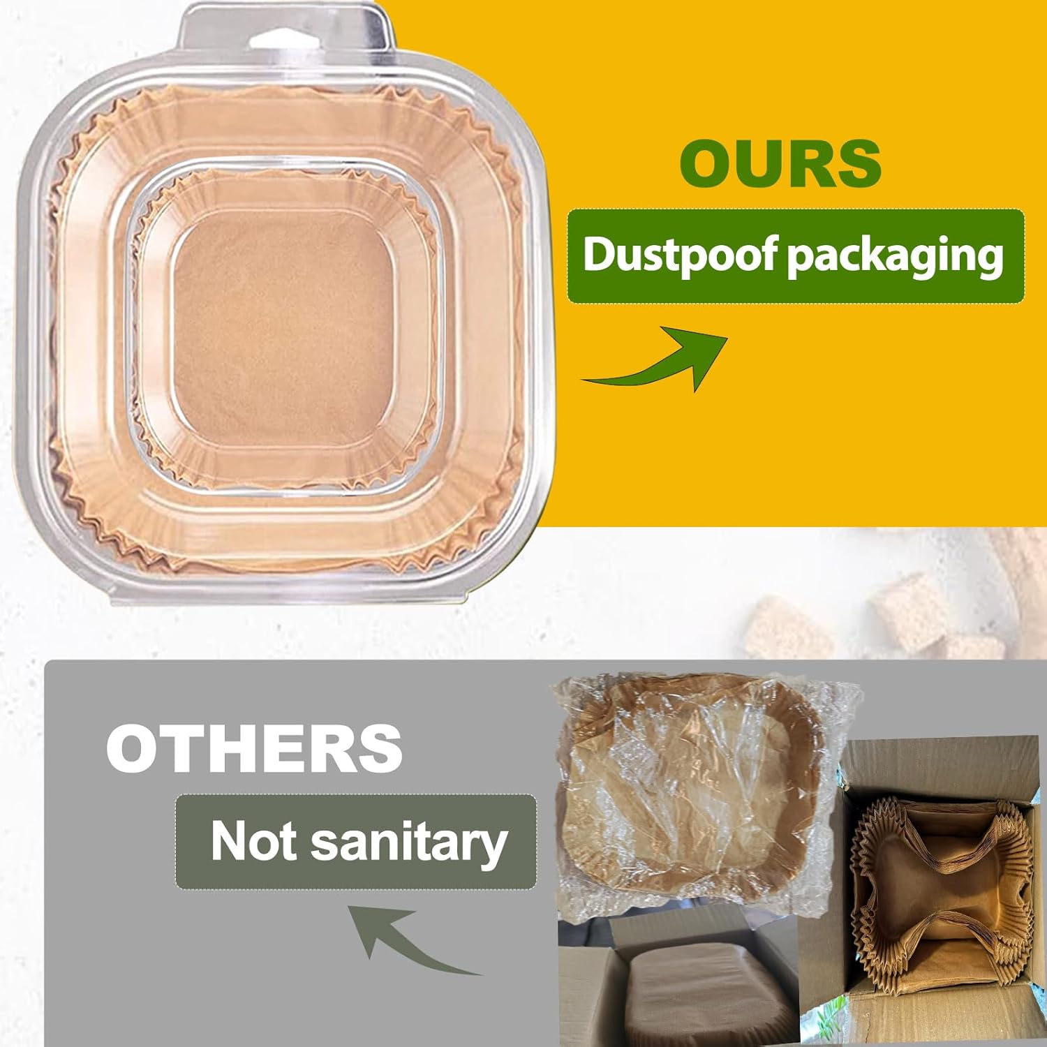 Air Fryer Liners for Ninja Crispi Air Fryer, Ninja Crispi Accessories for Ninja Crispy, 150Pcs Ninja Glass Air Fryer Liners, Crispi Air Fryer Parchment Paper Liners, Ninja Kitchen Appliances - Image 3