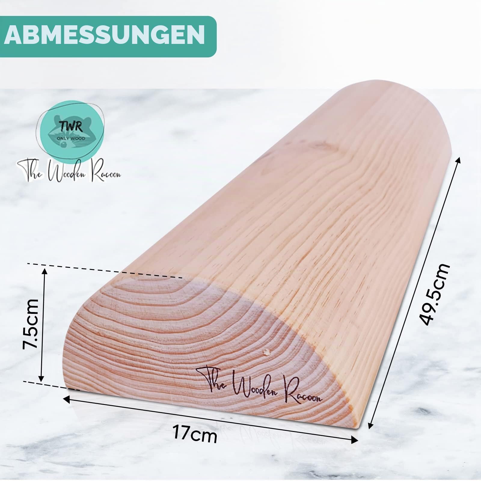 TWR ®- Propriozeptiver Stamm mit Winner FLOW Insufflator. EIGENE HERSTELLUNG. Einzelstück. Offizielle Maße 49,5 x 17 x 7,5 in Kiefernholz, für Hypopressive, 5P, Eutonia, Holzroller, Logsurf