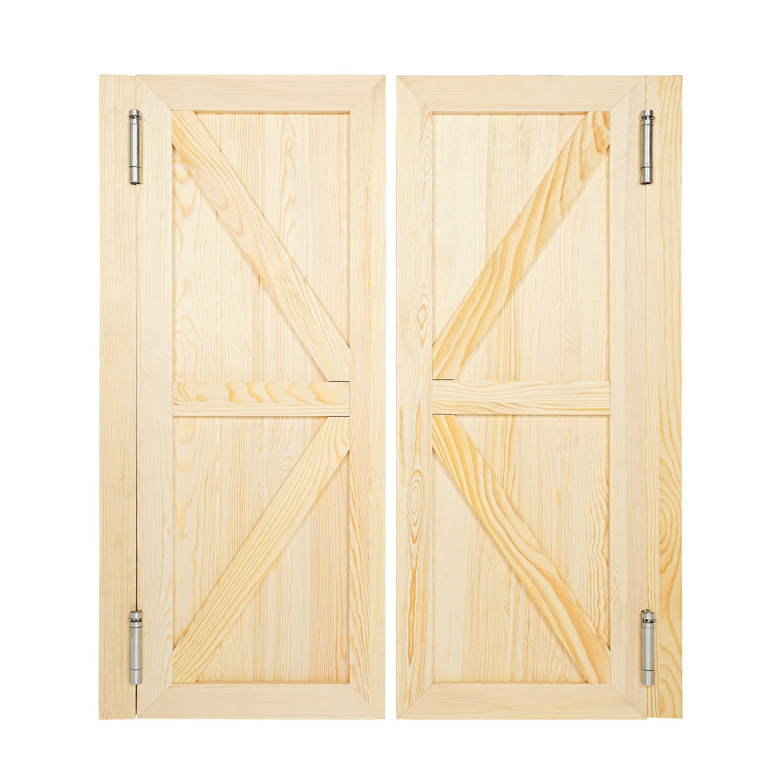 Set di porte basculanti a doppia porta, 80 x 90 cm, anta in legno, 35 mm, spessore 180 gradi, angolo di apertura, ripristino automatico per cucina, corridoio, caffetteria, ristorante (colore