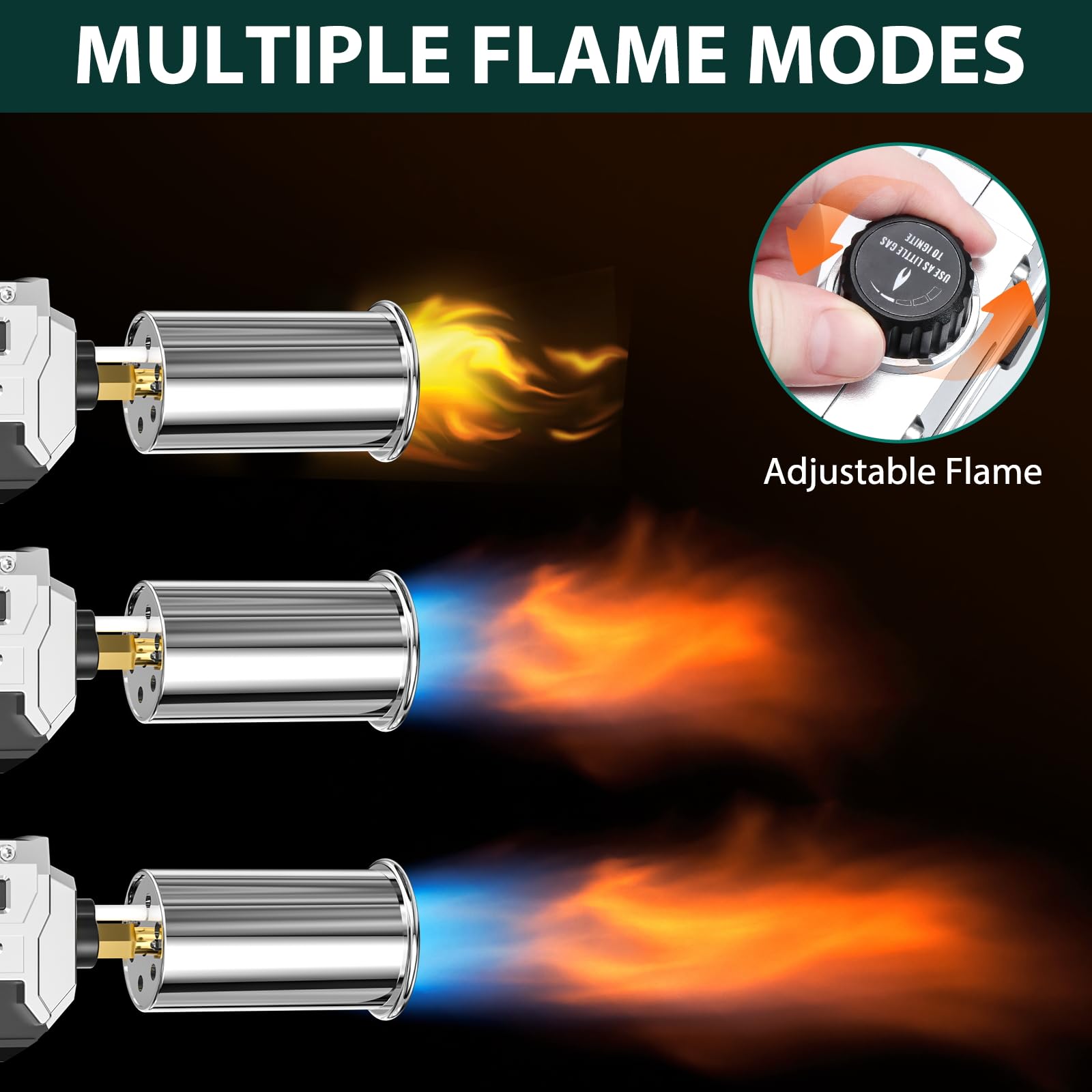 Propane Torch Gun, Flamethrower Gun with Adjustable Flame, B -2