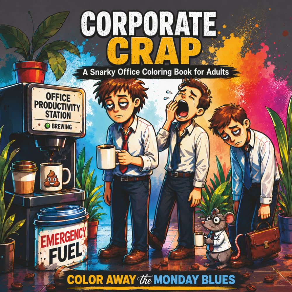 CORPORATE CRAP. A Snarky Office Coloring Book for Adults: Funny Stress Relief for Coworkers, Bosses & Cubicle Survivors