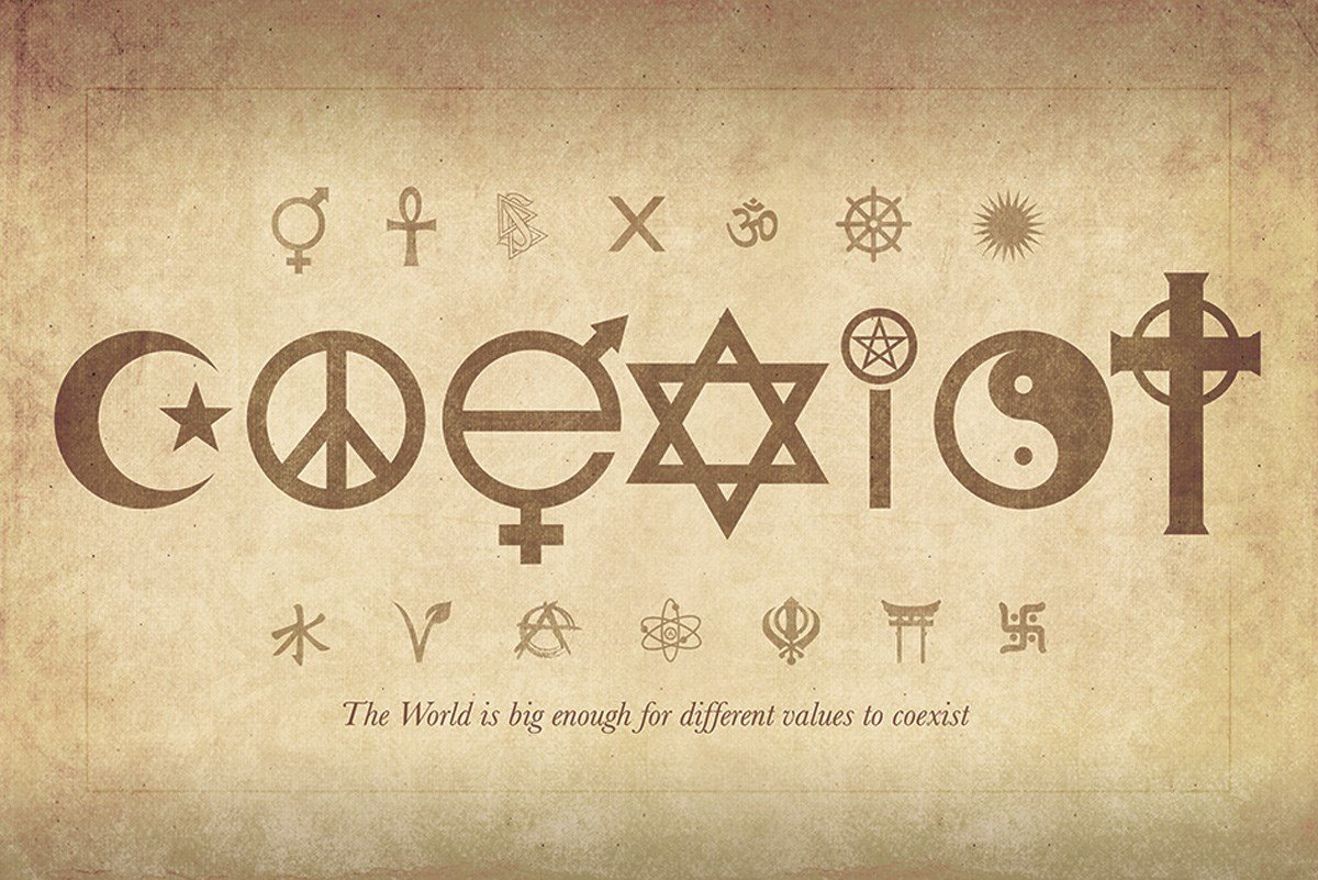 Pyramid International " Coexist" Maxi Poster, Multi-Colour, 61 x 91.5 x 1.3 cm