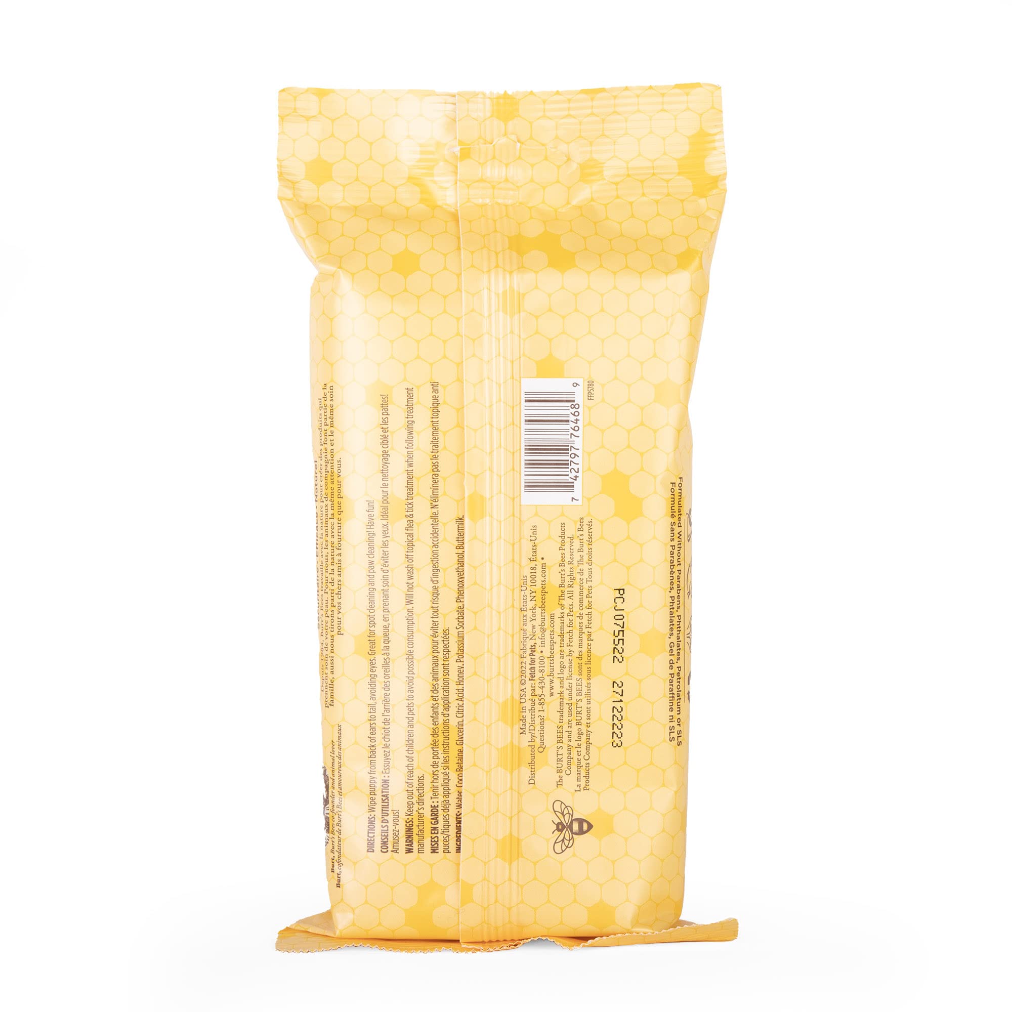 Burt's Bees for Pets Toallitas de Limpieza Suave para Cachorros con suero de Leche, 6 Unidades, fórmulas de Origen 98% Natural, toallitas hipoalergénicas para Perros, toallitas de Limpieza para | Fórmula de suero de leche, hipoalergénica, 98% de origen na