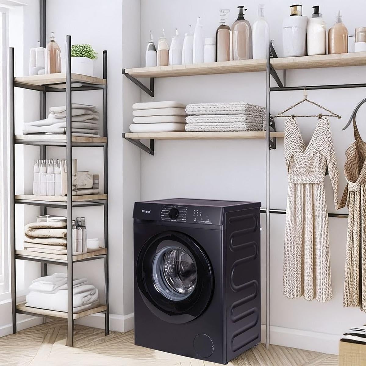 Lavatrice Slim 8 Kg Classe energetica A Profondità 45 cm Centrifuga 1200 giri con Funzione Vapore colore Nero - 4022359