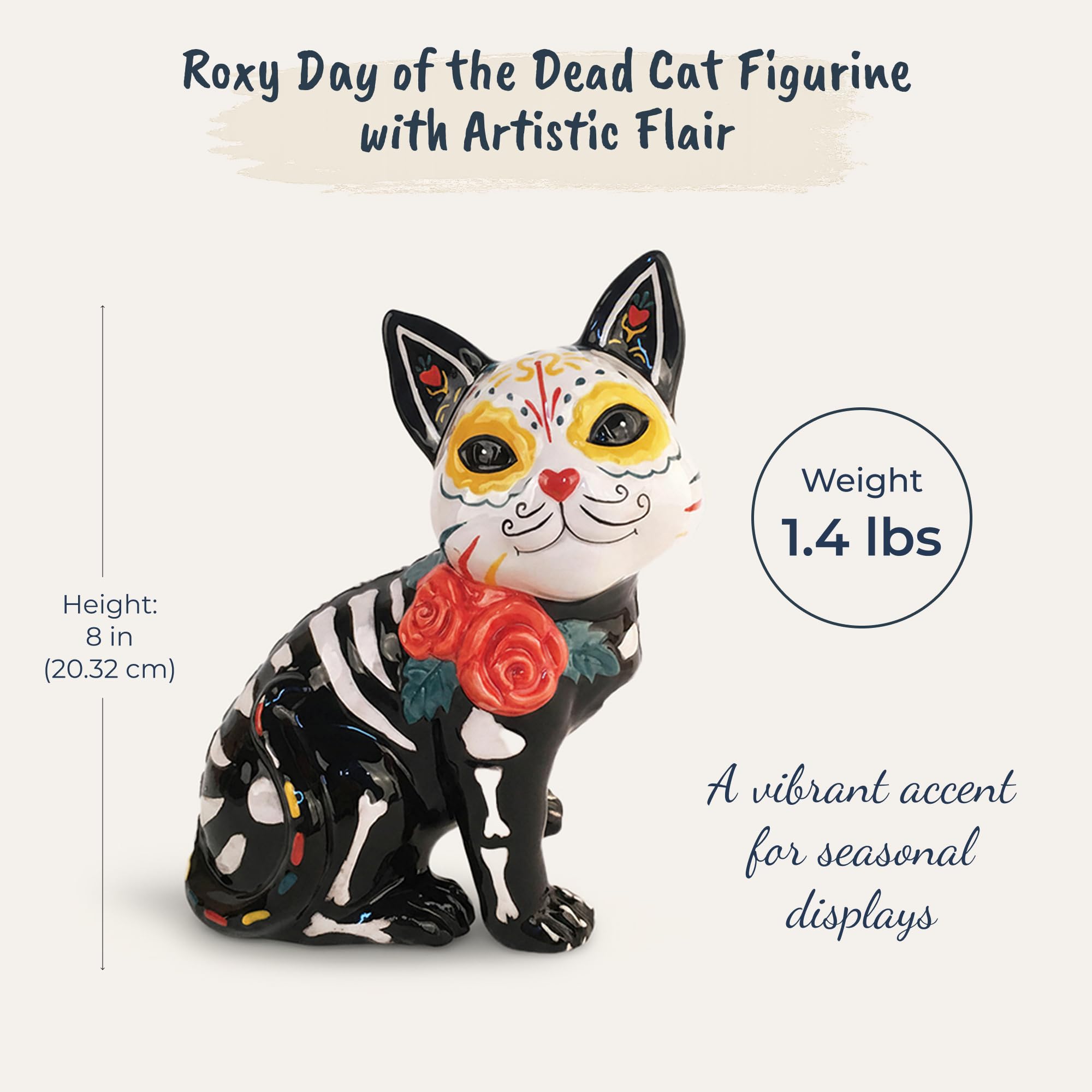 Amazon.com: Blue Sky Clayworks Roxy Day of The Dead Cat Figurine
