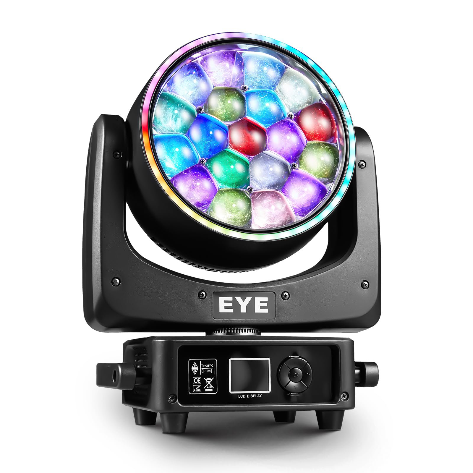 Amazon.com: Zoom Moving Head DJ Light 19x25W RGBW Bee Eye LED