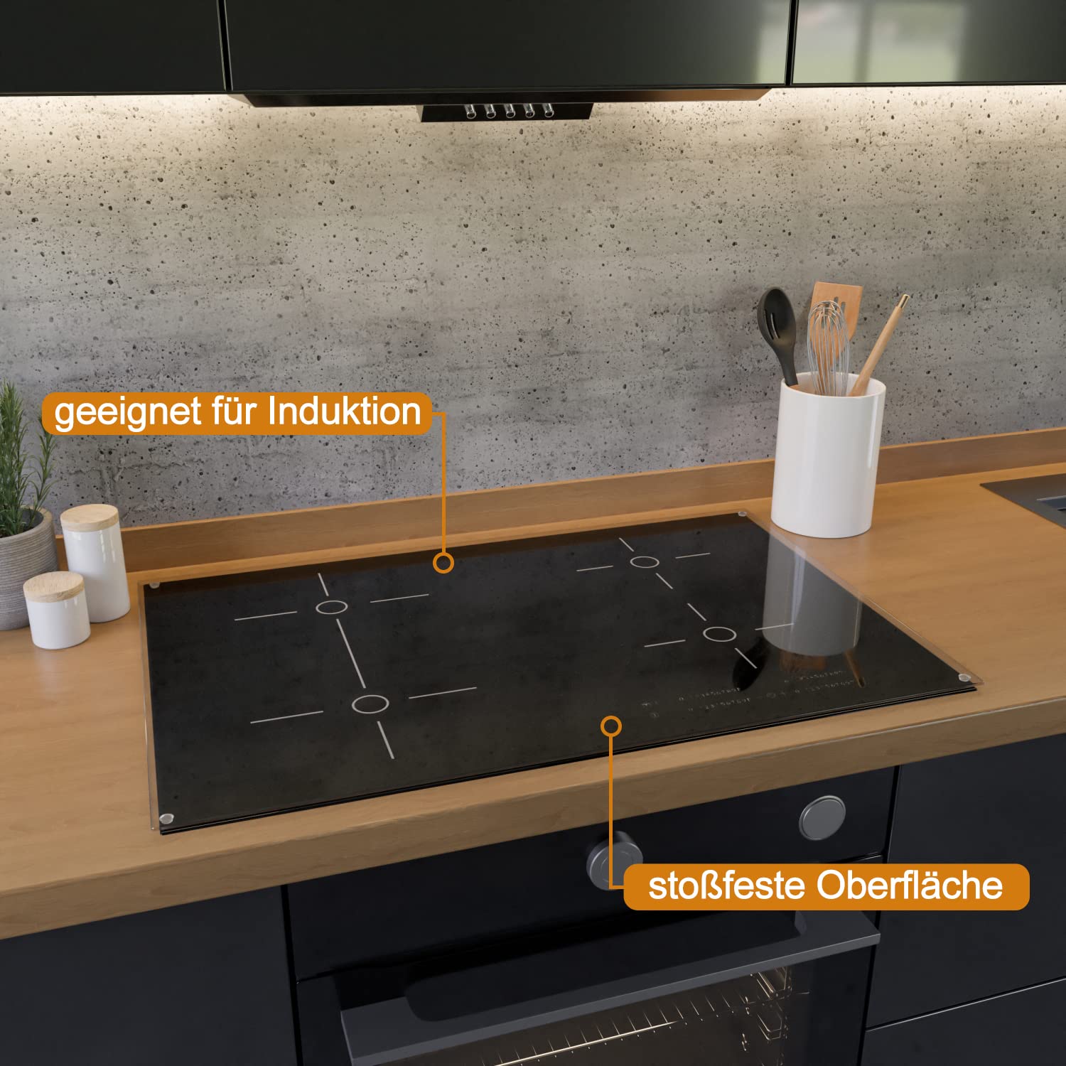 Wallario Herdabdeckplatte 2-teilig 60x52cm - Sylt Leuchtturm Motiv Für Ceran & Induktion