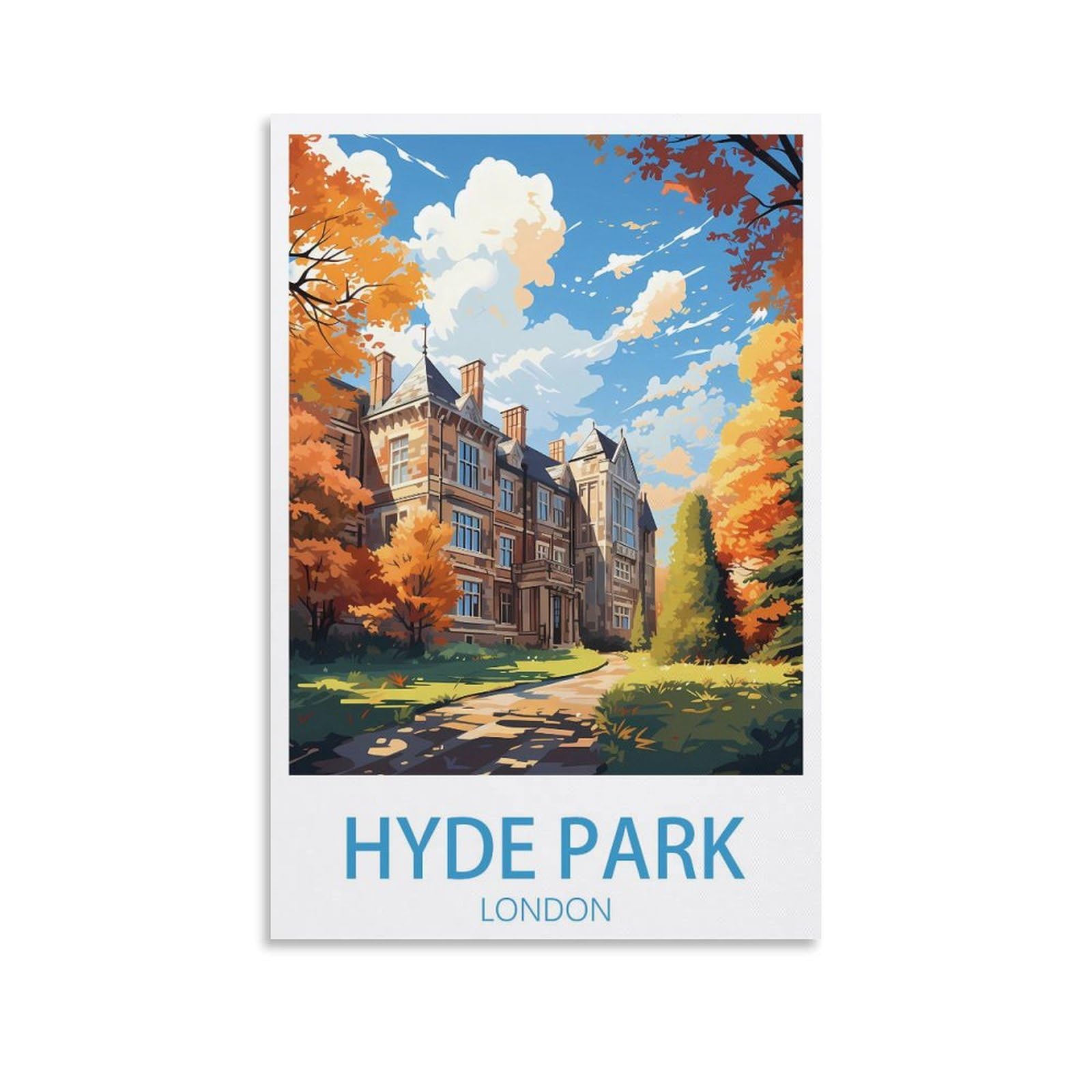 Nprzm A219 Vintage Signs Metal Signs Hyde Park London Funny Vintage Metal Sign Plaqu Poster Wall Art Pub Bar Kitchen Garden Bathroom Home Décor 30X40cm
