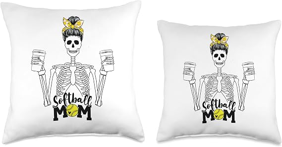 selection mom softball Throw Pillow