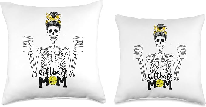 selection mom softball Throw Pillow