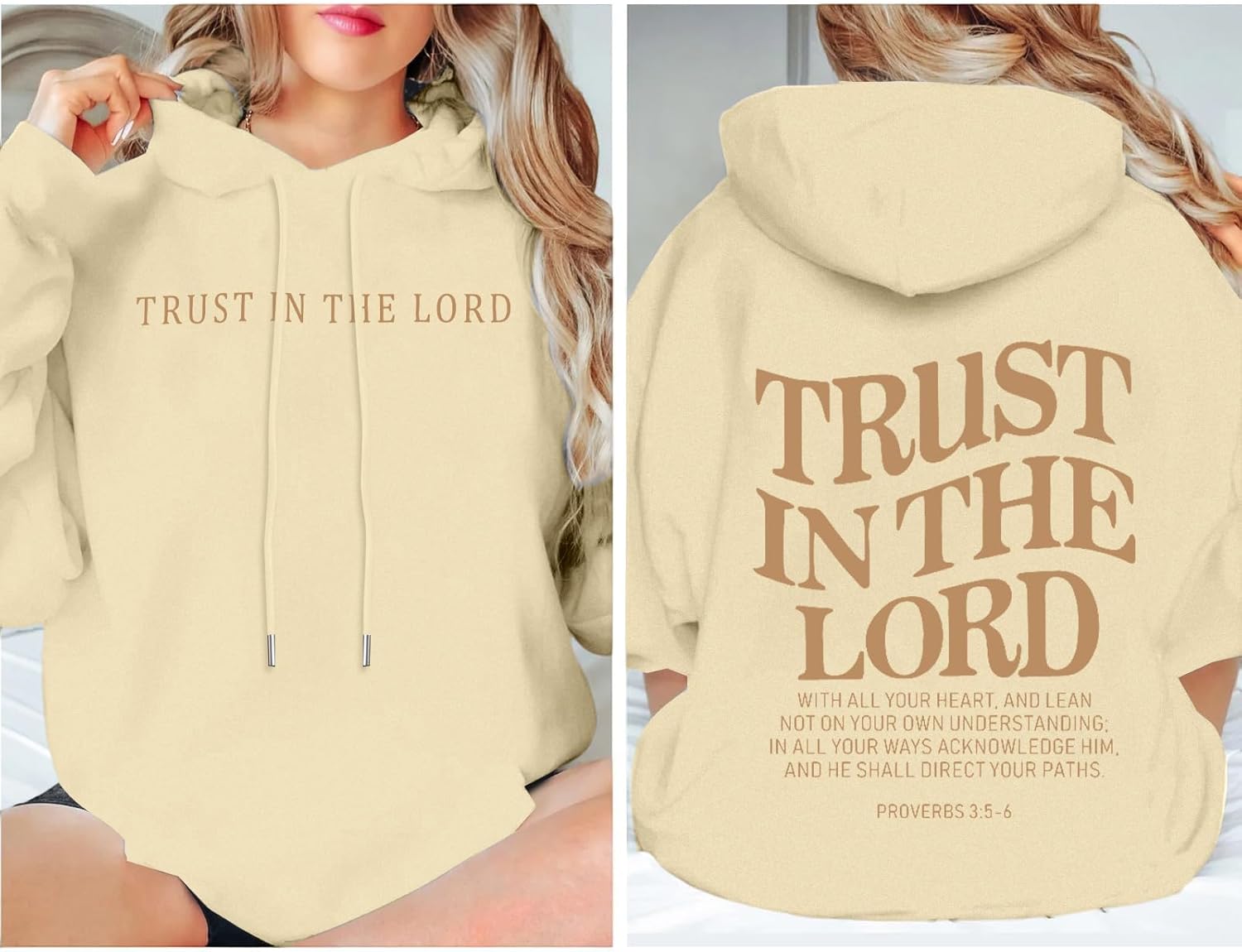 Christian Hoodies for Men Religious Faith Jesus Hoodie God Bible Verse Cross Sweatshirts Trendy Graphic Pullover - Image 7