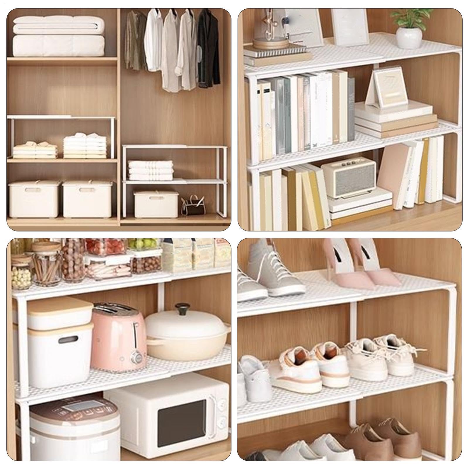 Separatore per Mensole di Armadio Impilabile,Separatore Estensibile per Camicie - Divisore armadio | per guardaroba casa appartamento casa rurale camera studente camera da cucina cameretta