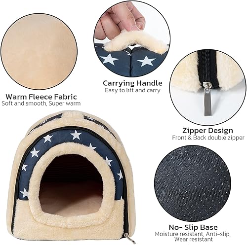 Miniatura 4 de Pet Soft Cama de conejillo de indias, cama de conejo, acogedora cama de conejillo de indias, escondite de conejito para conejos, hámster, conejo,