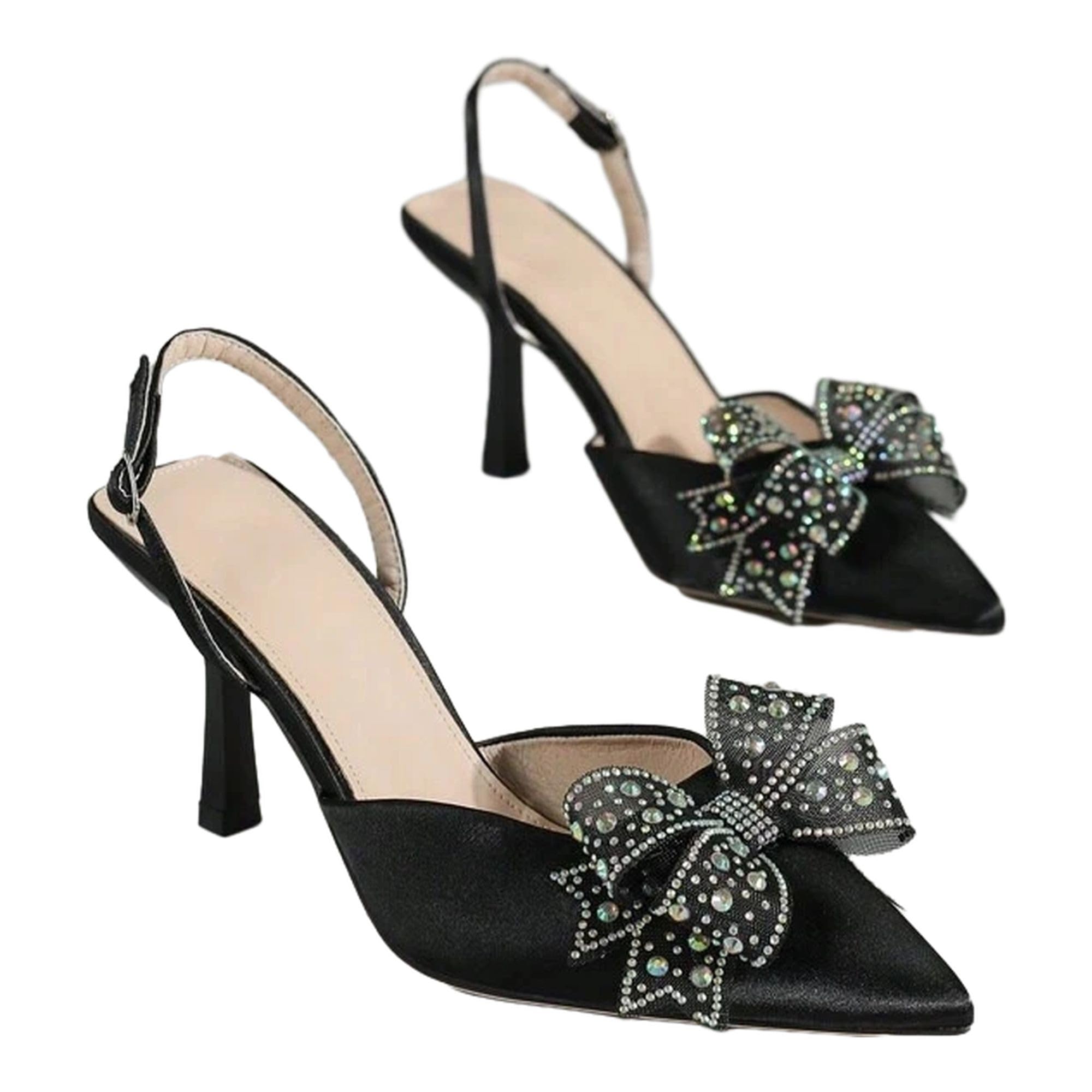 Klexio Pointed Heels For Women & Girls | Perfect for Wedding | Party & for Any traditional | COLOR : Black | Size : 3UK (B0DGTPTM97) Amazon Price History, Amazon Price Tracker