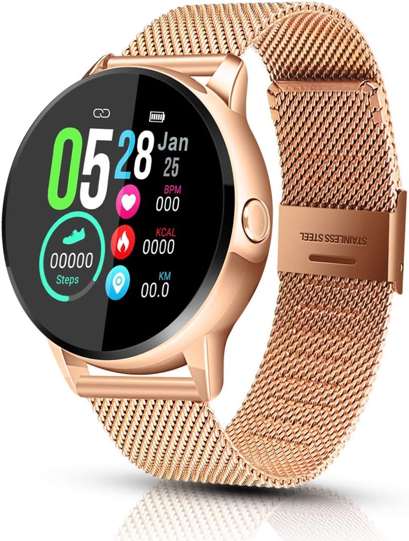 Smart Watch, EIVOTOR Fitness & Activity Tracker Touch Screen Bluetooth Smartwatch, IP68 Waterproof Sports Watch with Heart Rate Pedometer Step Counter Sleep Monitor for Men Women Android & iOS
