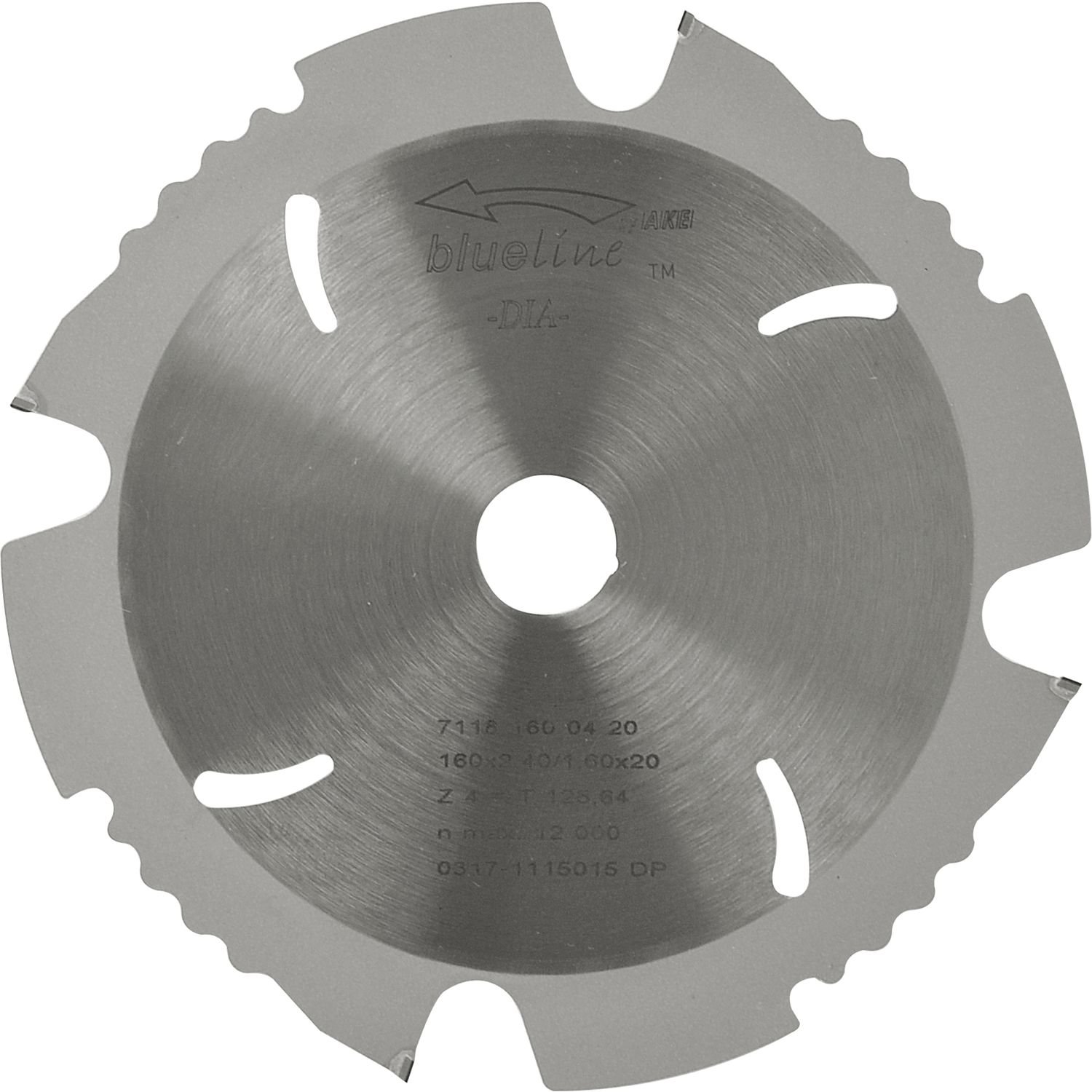 AKE 71181600420 Diamant-Kreissägeblatt, Durchmesser 160 x 2,4 x 20 mm, negativ
