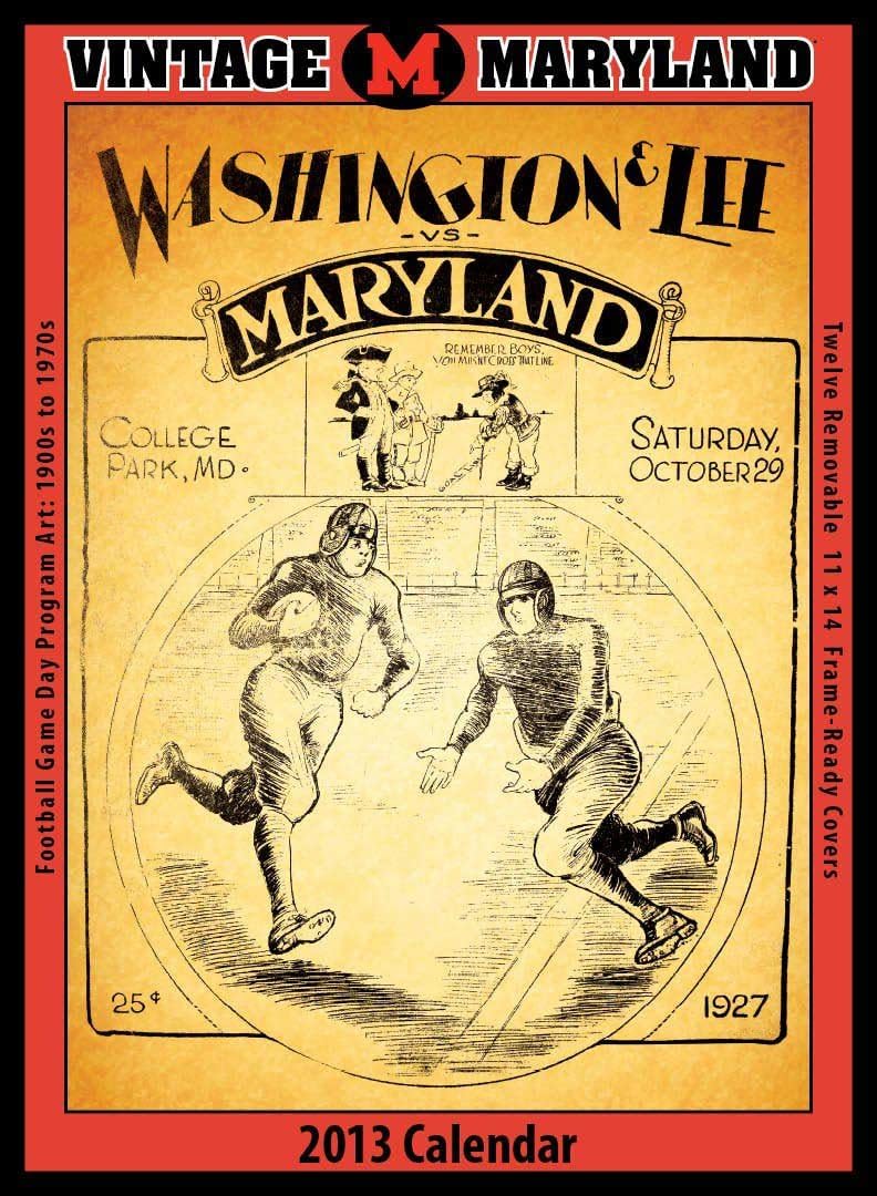 Maryland Terrapins 2013 Vintage Football Calendar