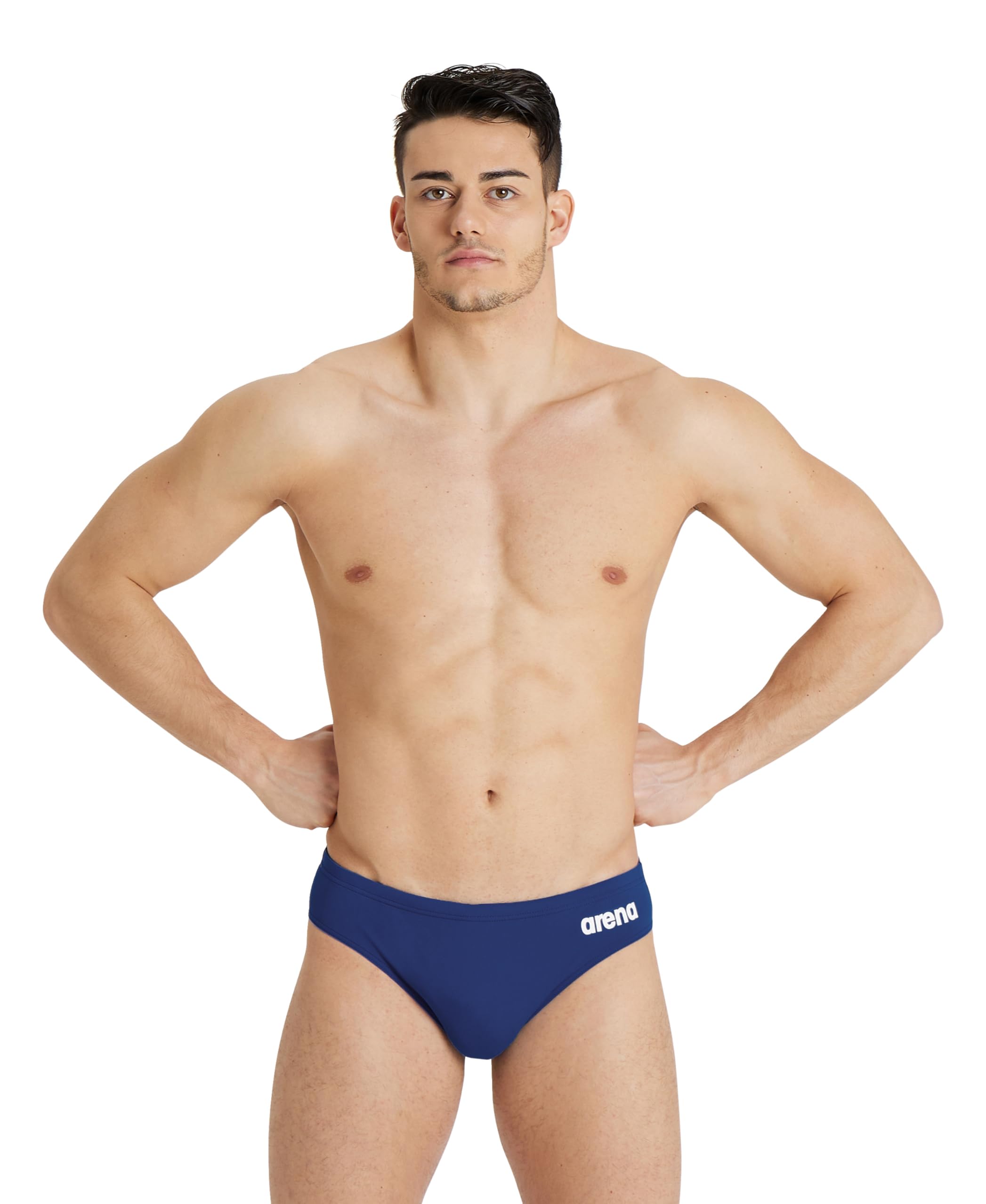 Arena Men's Team Solid Swim Brief MaxLife Athletic Swimwear Professional Swimsuit Bathing Suit