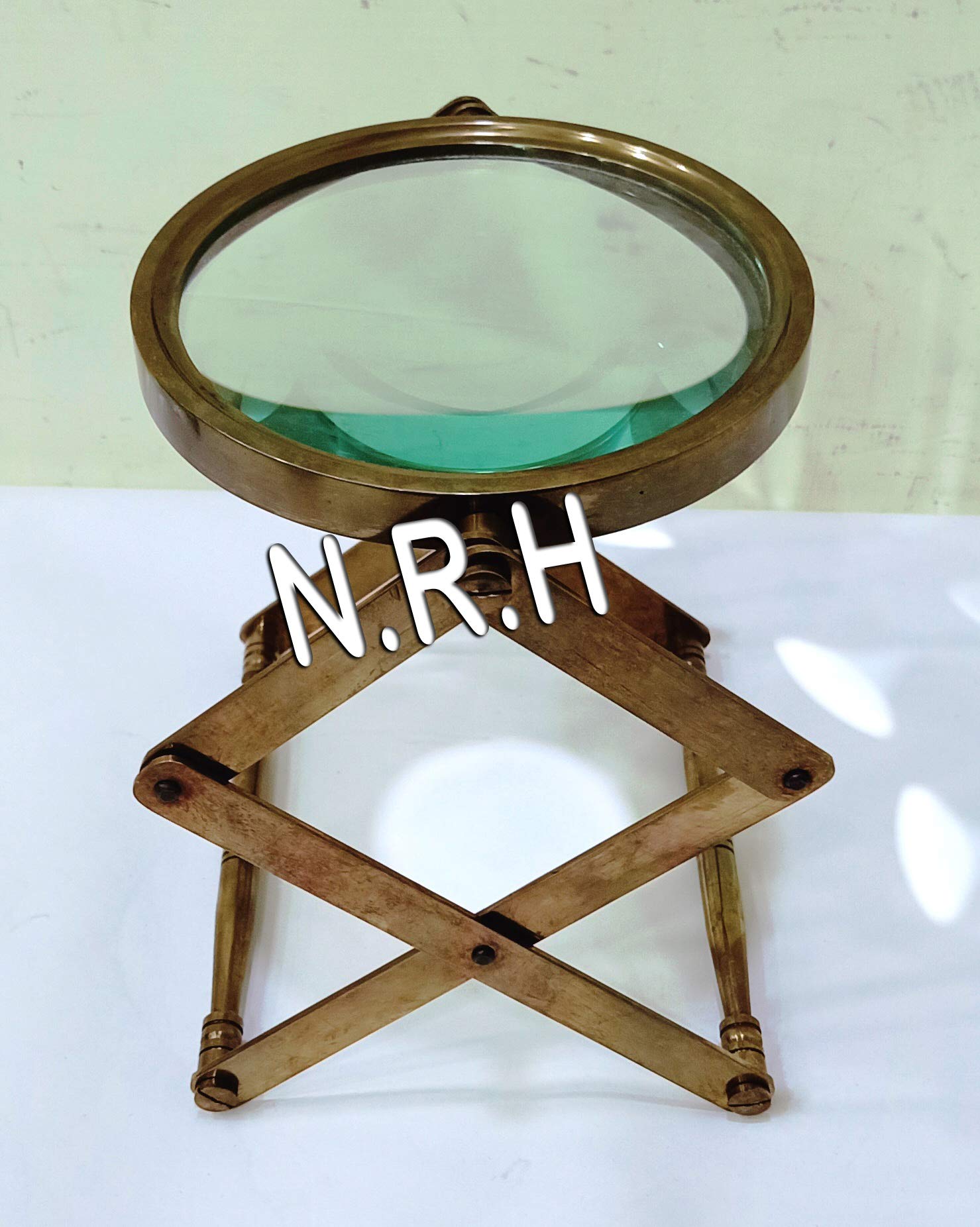 Loupe décorative décorative en laiton antique pour table de lecture ou bureau