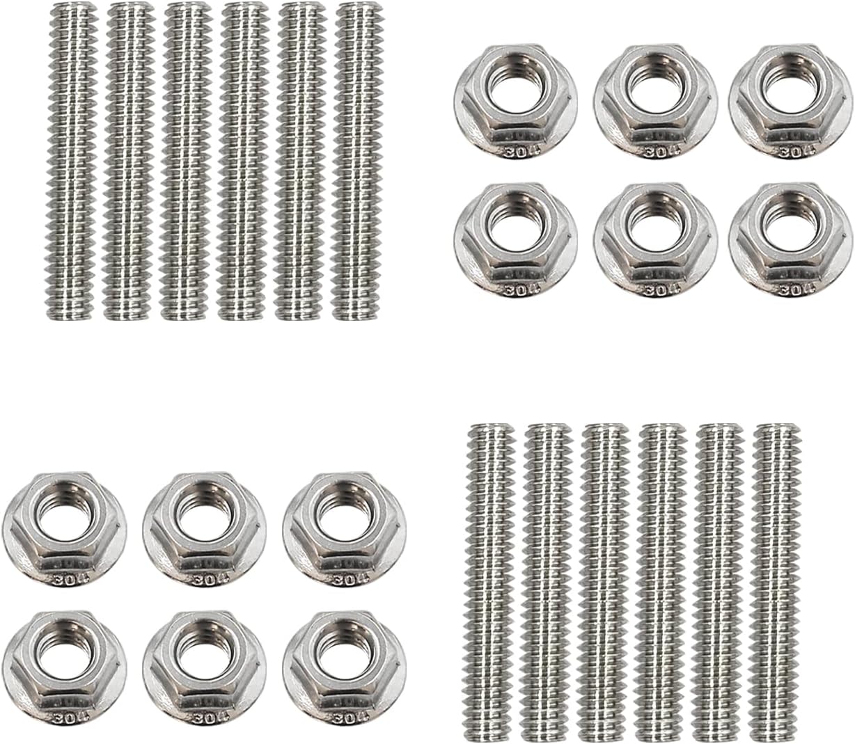 Valve Cover Stainless Steel Stud Kit Bolts Compatible For Ford 351C 351M 400M 302 351