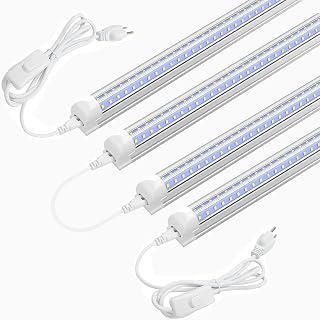 SHOPLED LED Shop Light 2FT T8 18W 2340LM 6000K,V type Super Bright, ETL certified, connectable LED tubes, widely used in cabinets, wardrobes, workshops, garages, replacement fluorescent lights, 4-pack