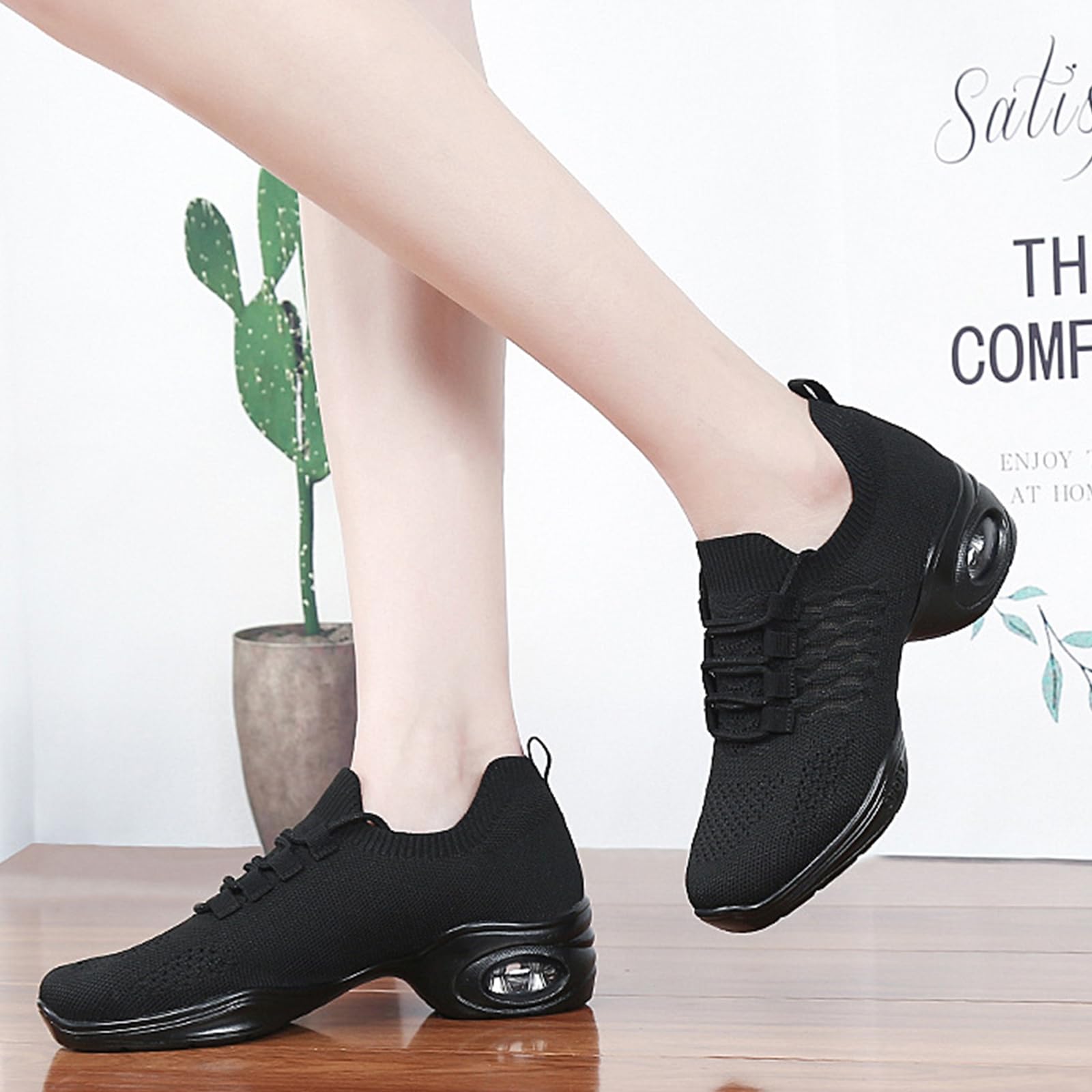 Chaussures de Danse Modern Jazz Femme, Baskets de Danse Semelles Divisée pour Fitness Gym Danse Hip Hop