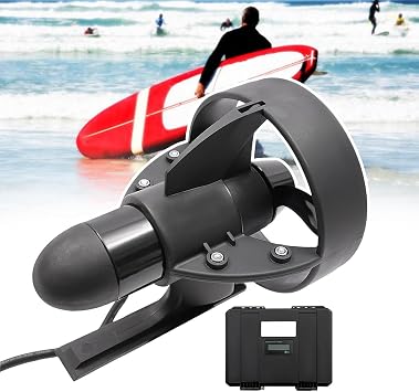 Underwater Thruster for Surfboard, Electric Motorized Surfboard, Surf & Sup Fin Battery Electric Fin Stand up Paddle Board Motor Surf Board, 12V Kayak Surfboard Rechargable Powered Surfboard Kit,216W