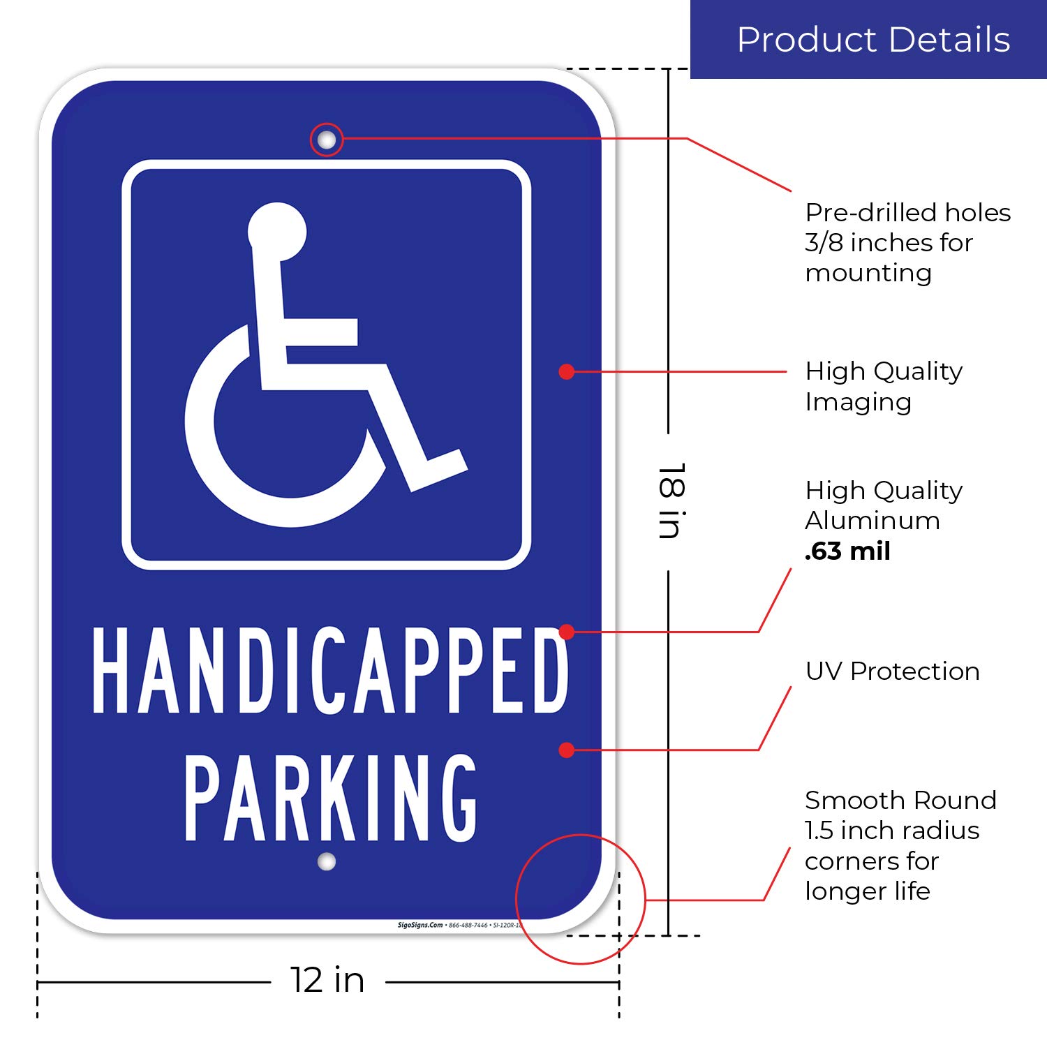 Handicap Parking Sign Dimensions