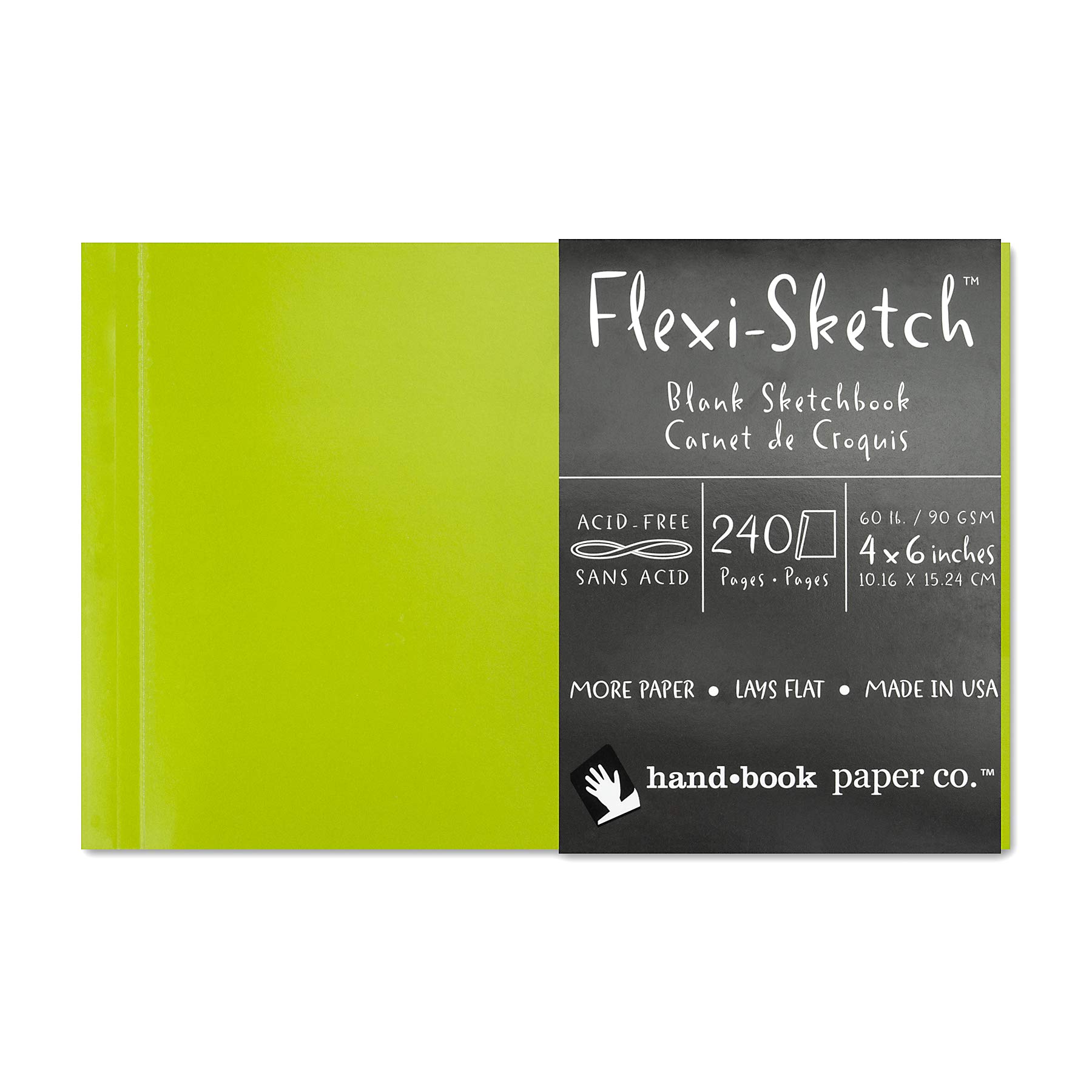 SpeedballArt Products Flexi Sketch Blank Artist Journal, 4 x 6, Fern