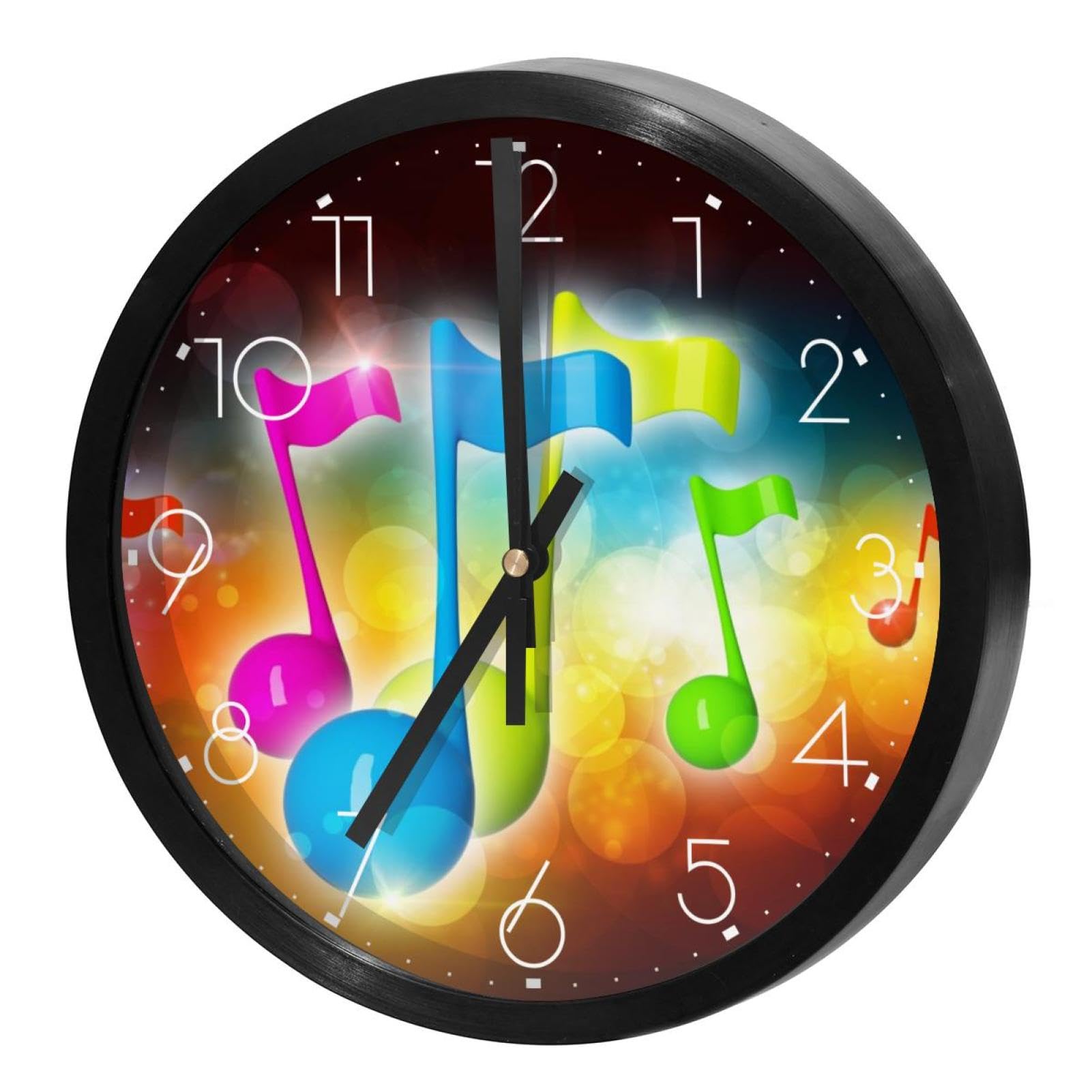 Horloge murale silencieuse pour un sommeil paisible sans tic-tac colorée