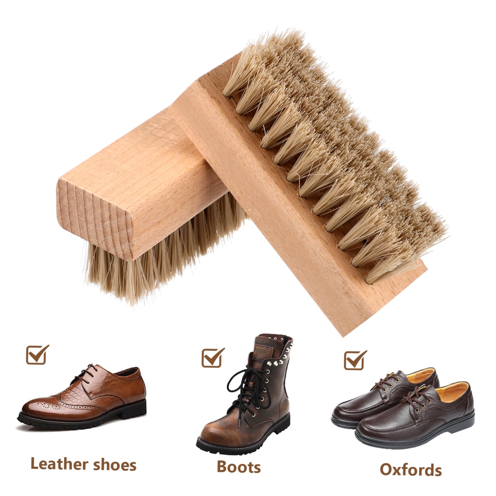 FOMIYES 10 Pezzi Spazzole per Pulizia Scarpe Legno Pennello per per Negozio Scarpe e Casa Protegge e