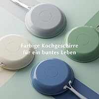 Set de tigăi antiaderente cu înveliș ceramic Redchef 20, 24, 28 cm, pentru inducție și toate tipurile de plite, fără PTFE, PFAS, PFOA, bej 2