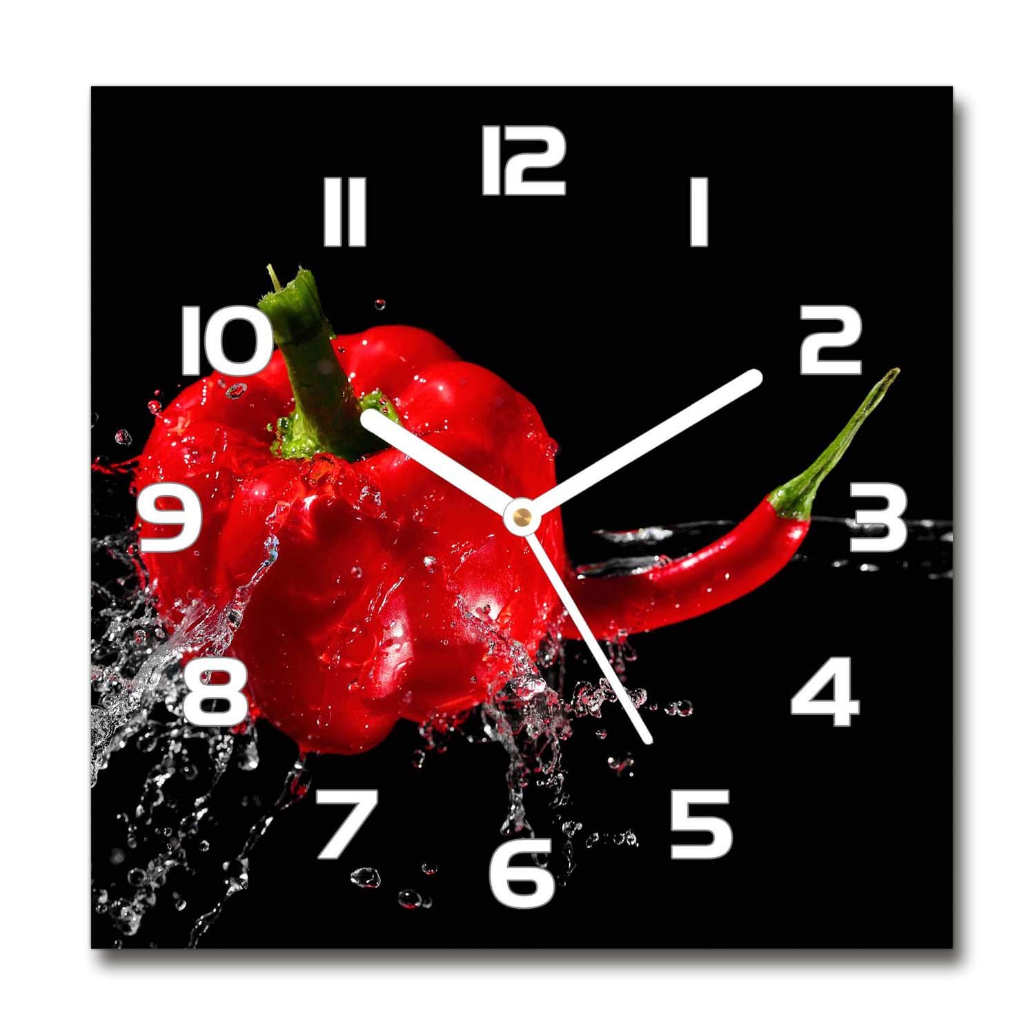 Horloge en verre de sécurité Tulup 60x60 cm au design haut de gamme et finitions premium