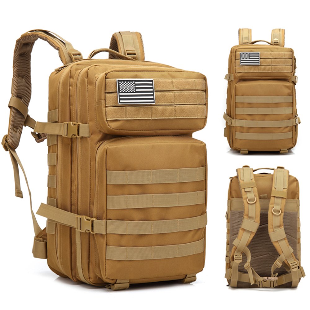 Zaino Tattico Militare 45L Tattico Molle Professionale Trekking Zaino Tasche Multiple in Nylon 600D ad Alta Capacità per Campeggio, Zaino di Assalto, Escursionismo, Patrol Camping