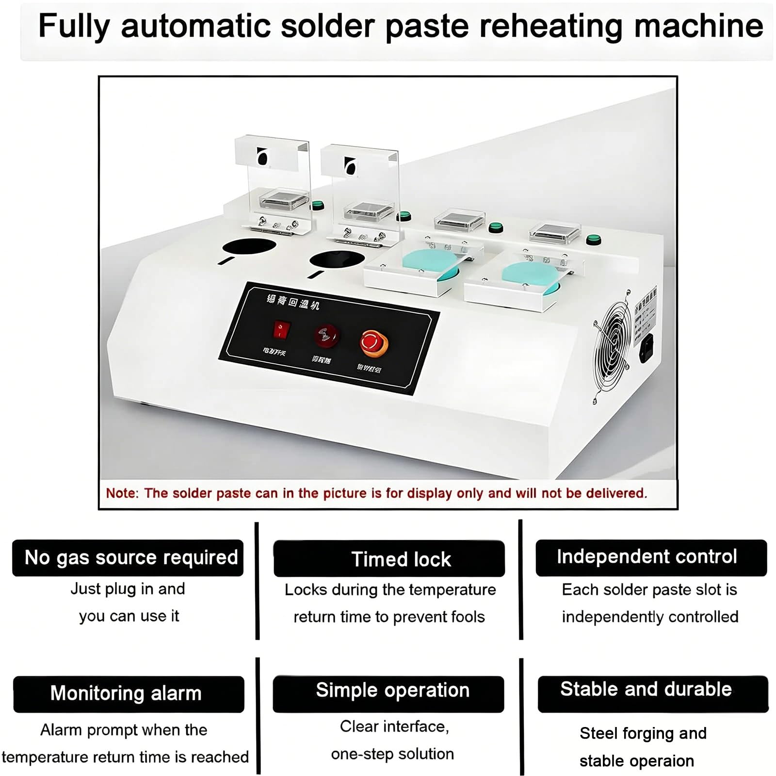 Macchina per riscaldare la pasta saldante, dispositivo di grado industriale per scongelare la crema per saldatura, compatibile con pasta per saldatura e lavorazione della colla nella produzione in