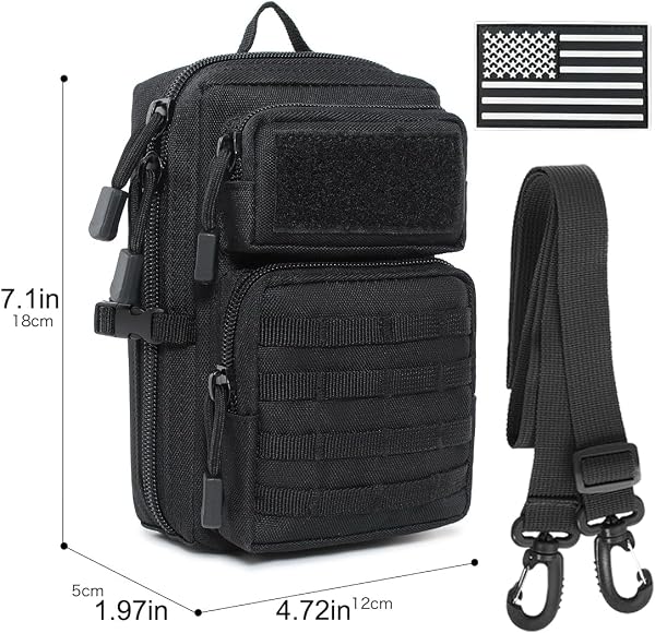Tasca tattica Molle, borsa per attrezzi EDC, mini tasca per telefono tattica, borsa a tracolla, borsa medica EDC IFAK Pack - 5